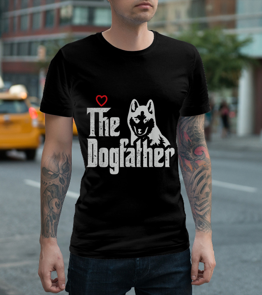 The Dogfather Akita Dad Heart T-Shirt
