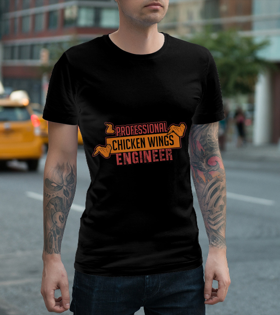 Professional Chicken Wings Engineer Chef Humor T-Shirt