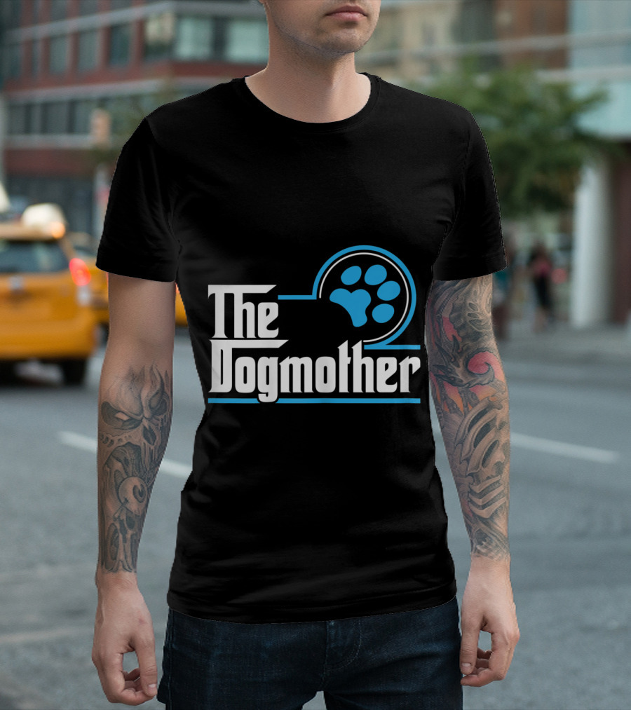 The Dogmother Paw Print Style Dog Lover Mother T-Shirt