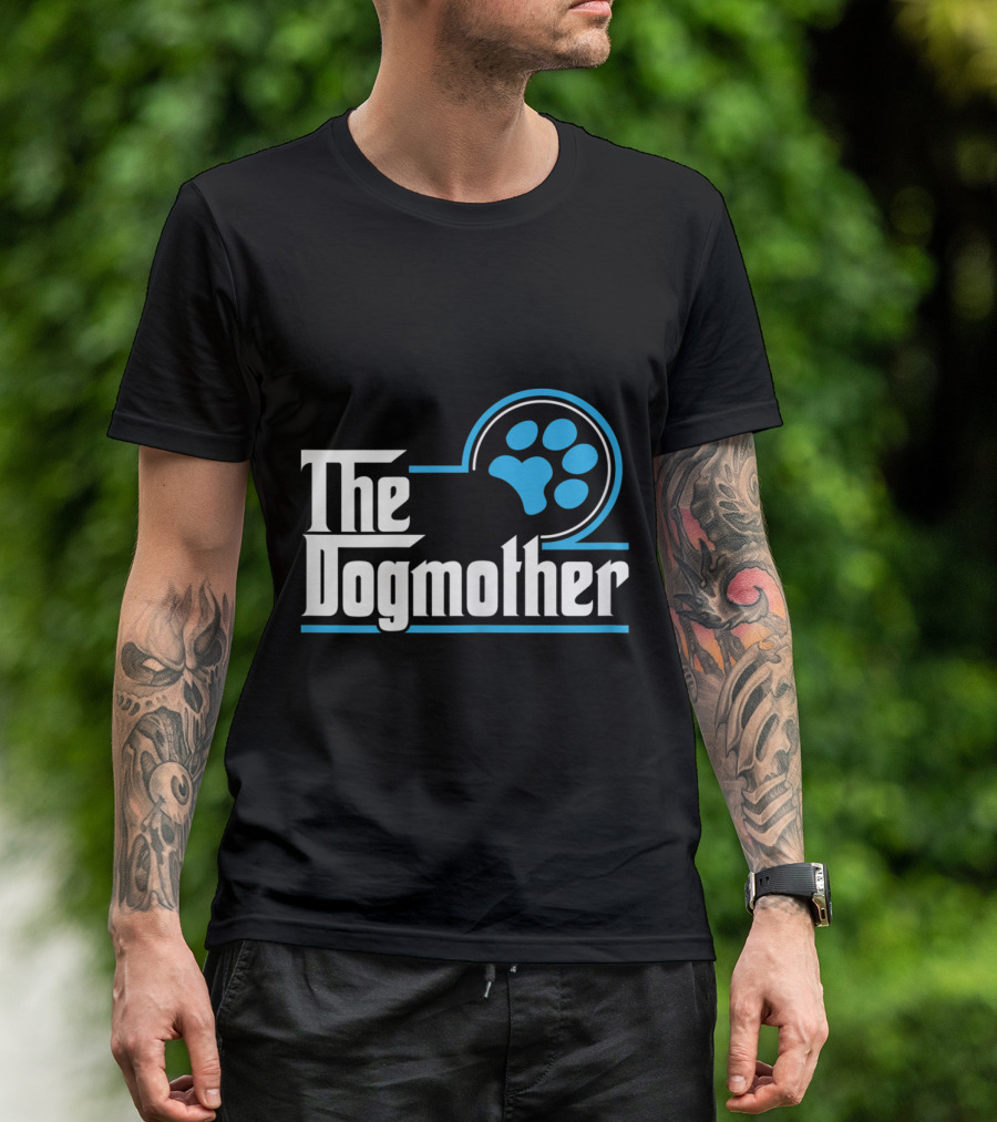 The Dogmother Paw Print Style Dog Lover Mother T-Shirt