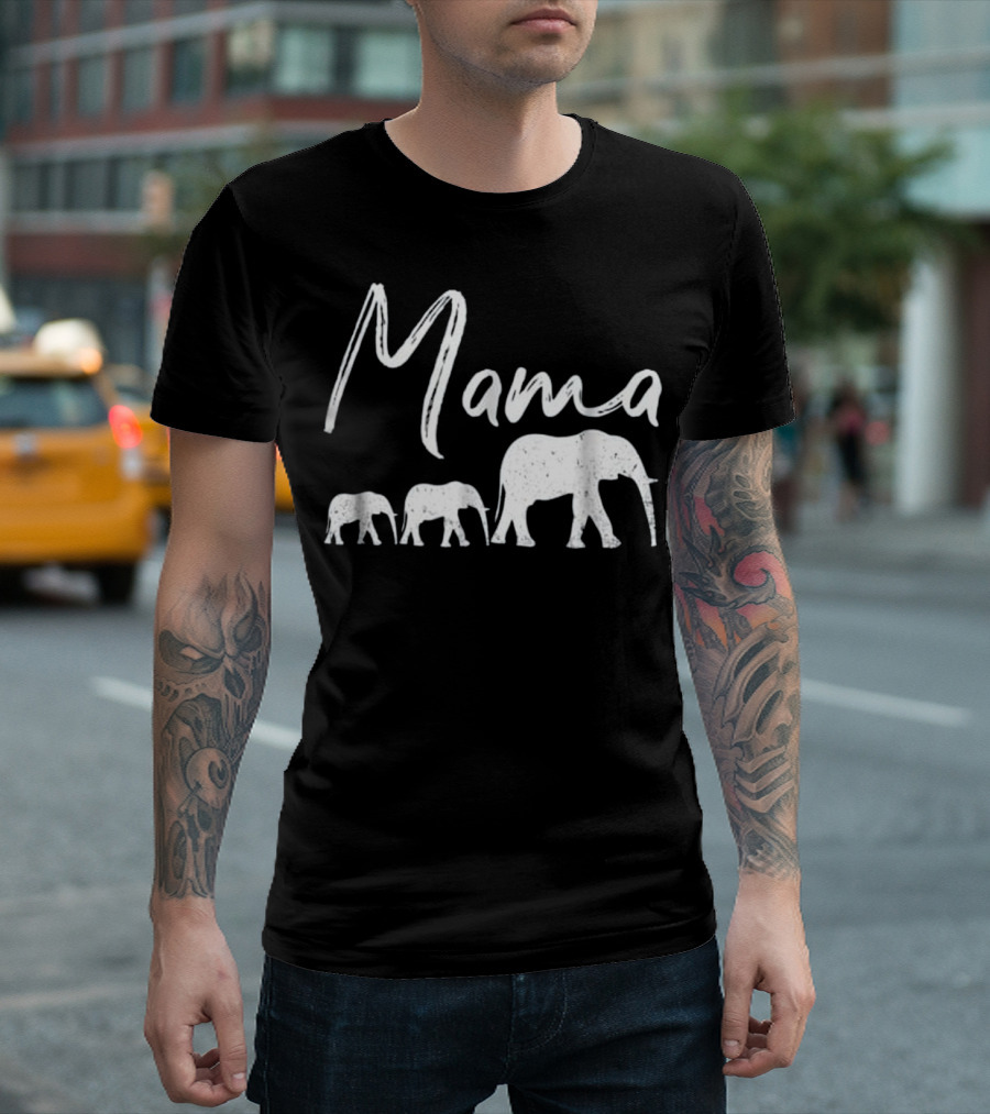Mama Elephant Family T-Shirt