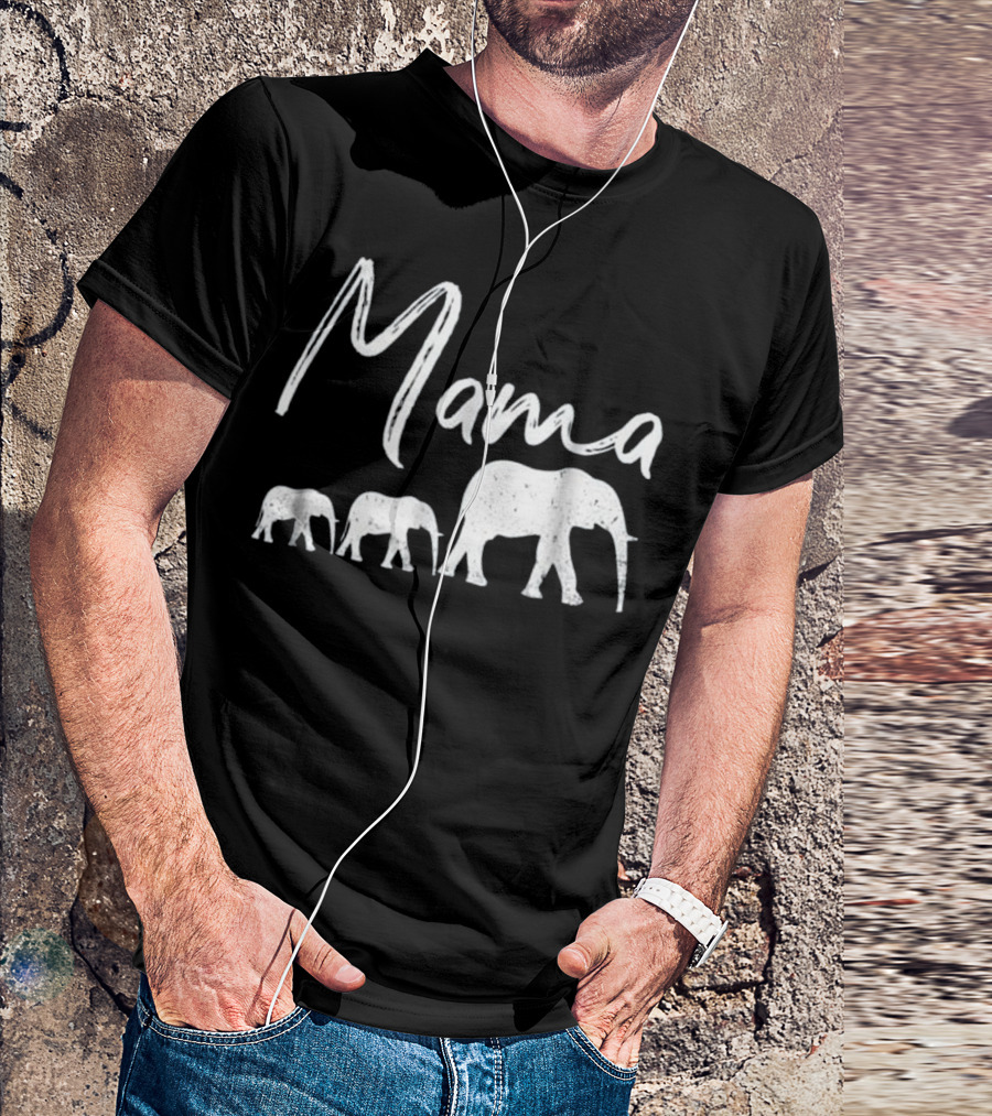 Mama Elephant Family T-Shirt