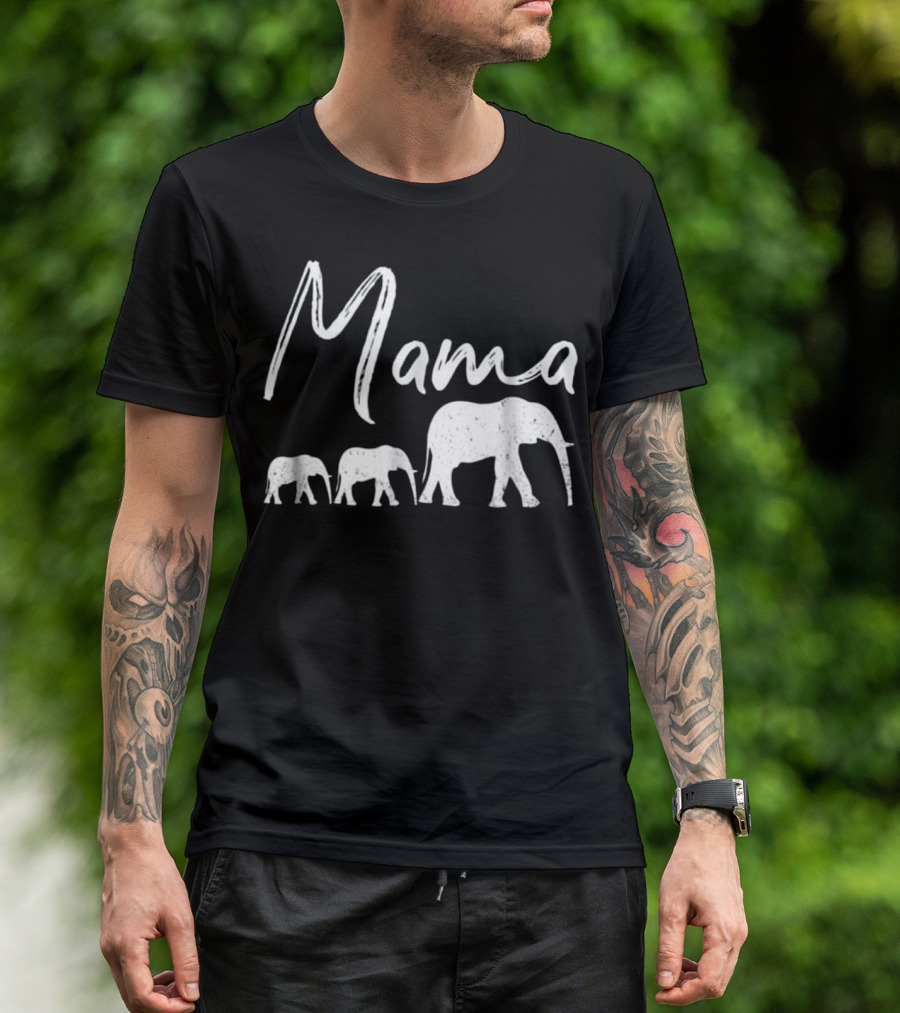 Mama Elephant Family T-Shirt