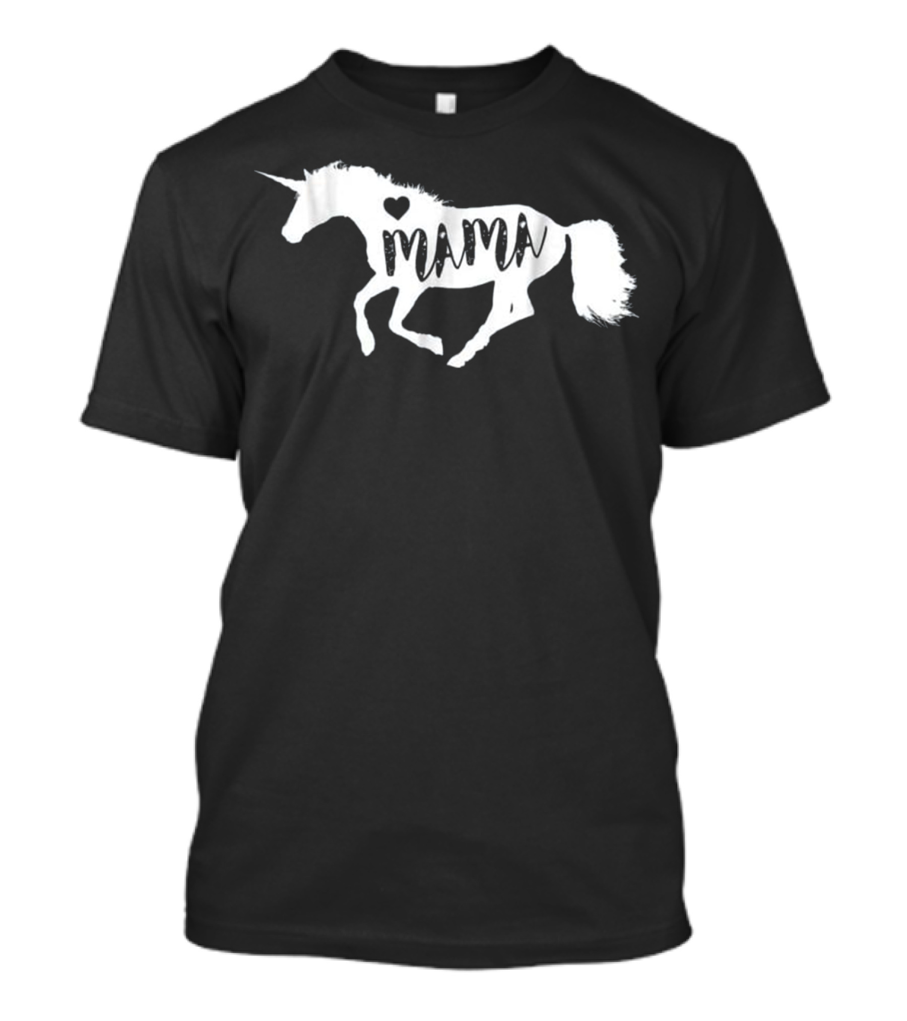 Mama Unicorn Horse Equine Heart T-Shirt