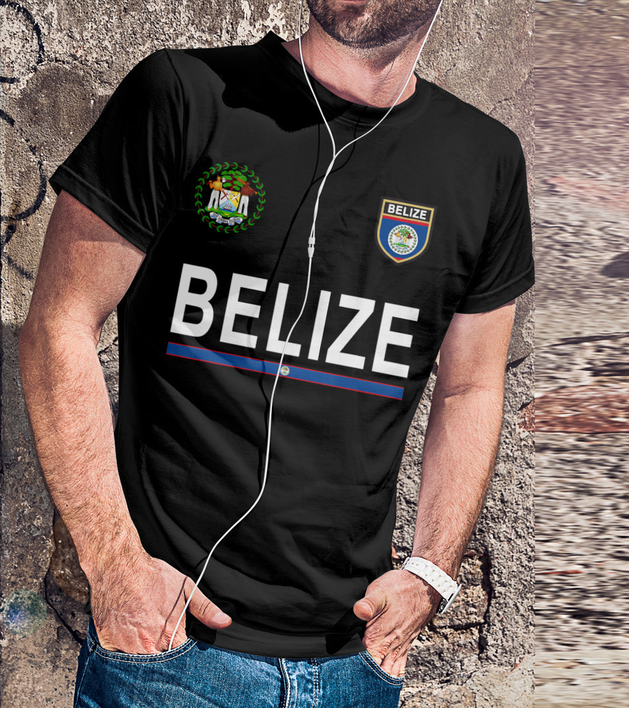 BELIZE Crest And Flag Emblem Pride T-Shirt