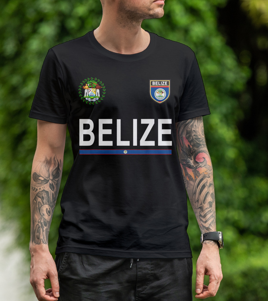 BELIZE Crest And Flag Emblem Pride T-Shirt