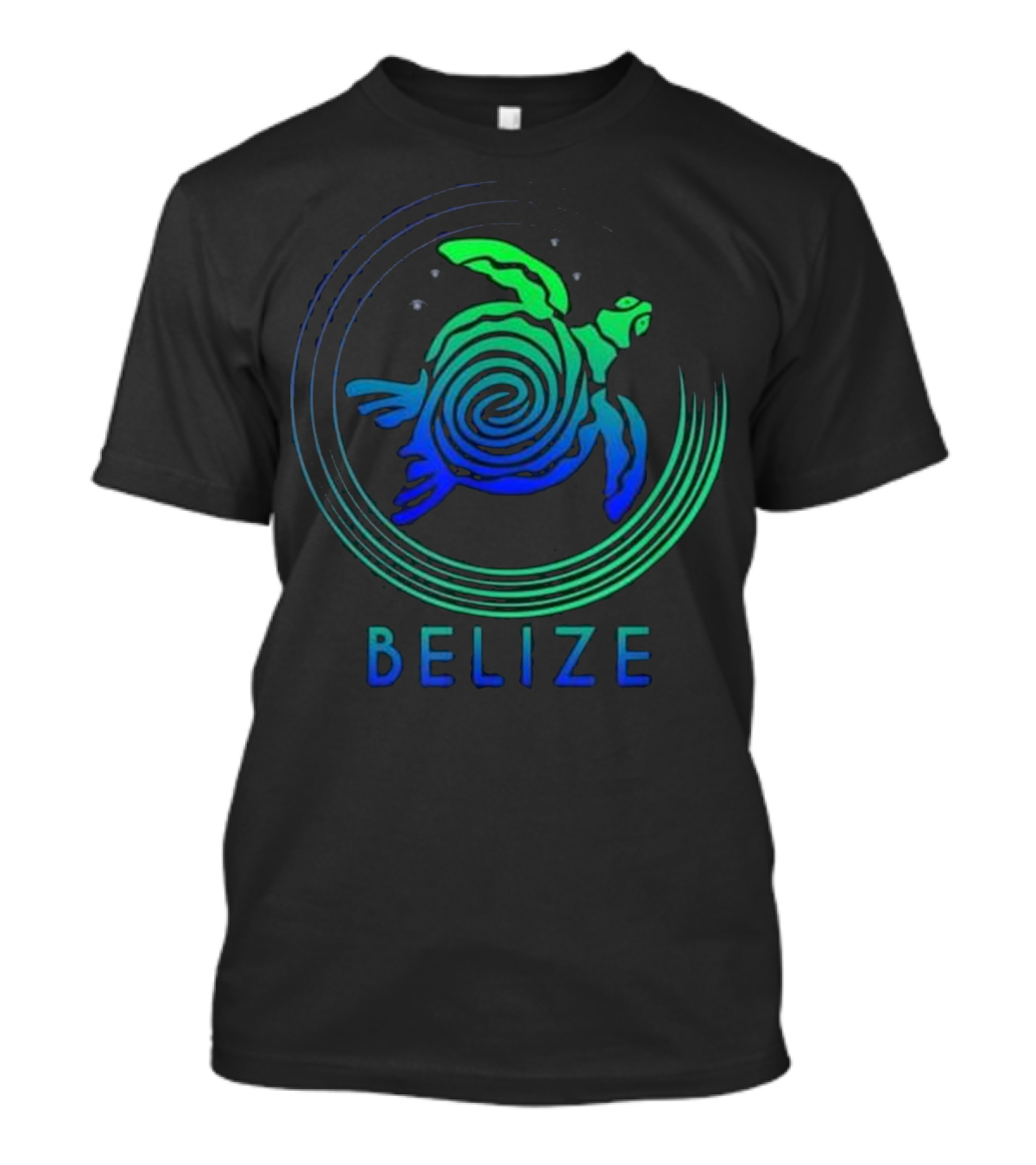 Belize Tribal Turtle Spiral T-Shirt
