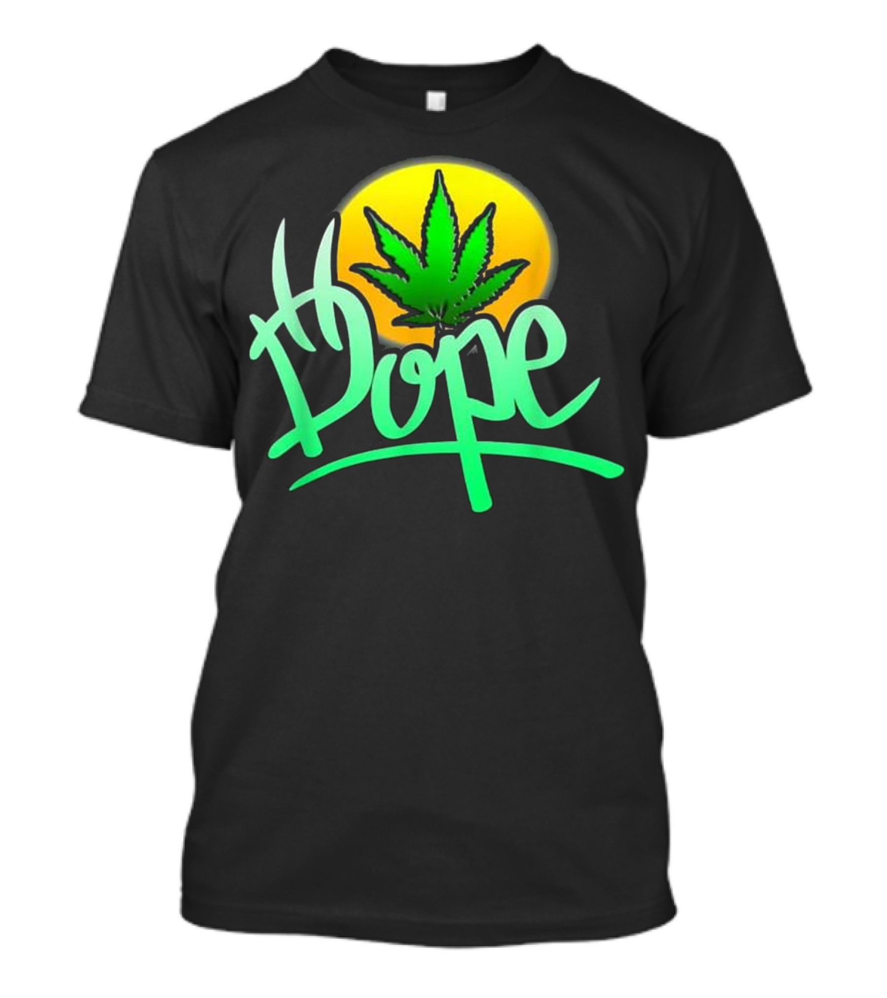 Dope Graffiti Marijuana Leaf Sunset Ganja T-Shirt