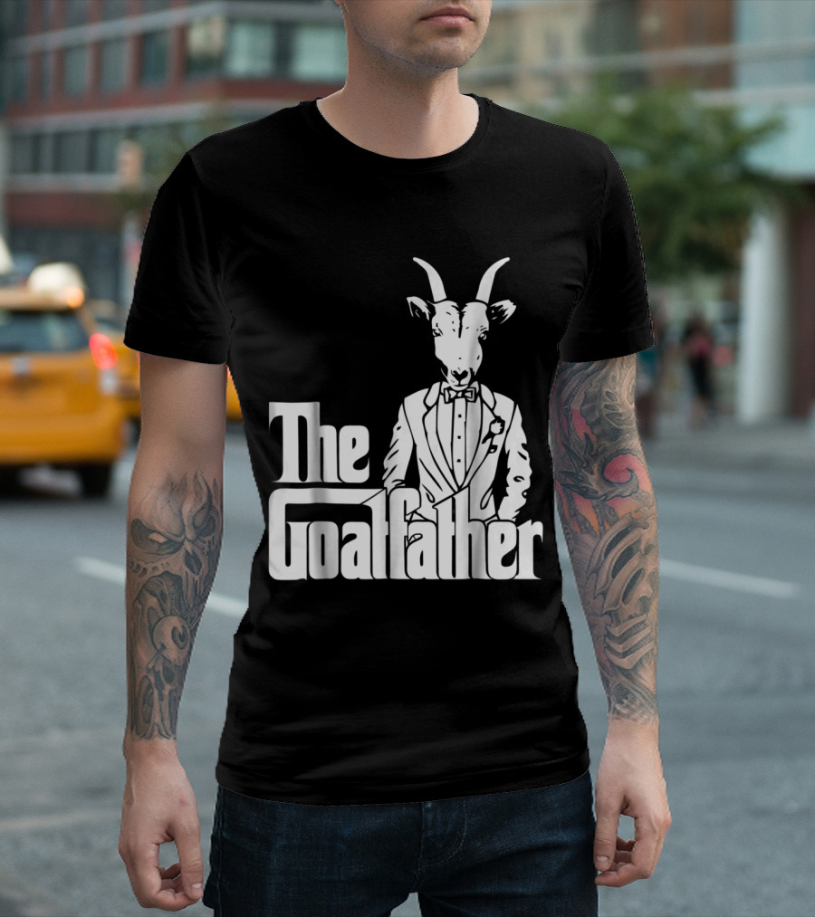 The Goatfather Goat Lover Animal Fun Mafia Suit T-Shirt