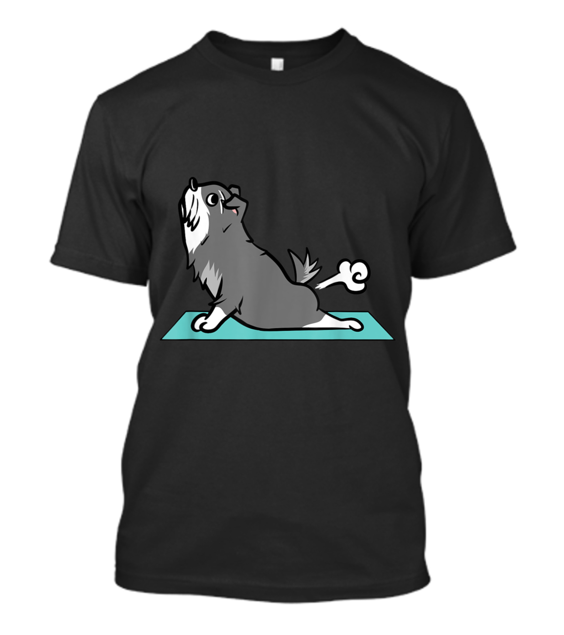 Schnauzer Yoga Pose Cute Dog Stretching Humor T-Shirt