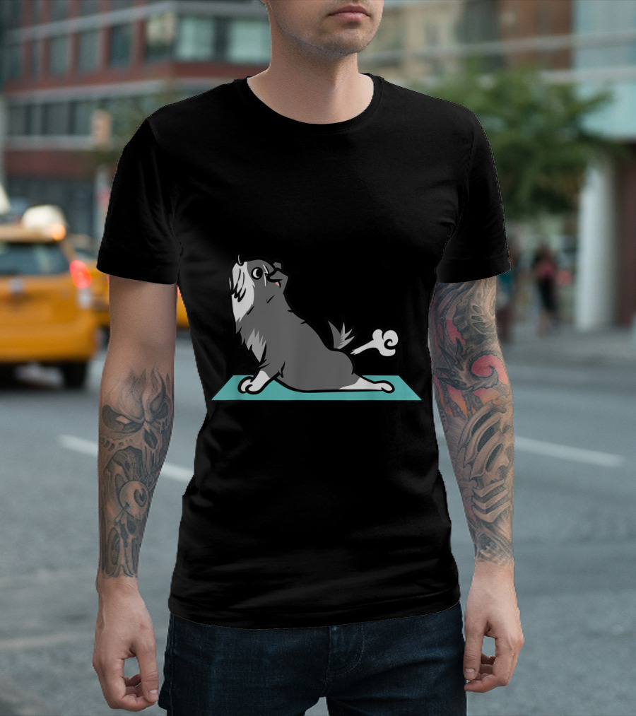 Schnauzer Yoga Pose Cute Dog Stretching Humor T-Shirt