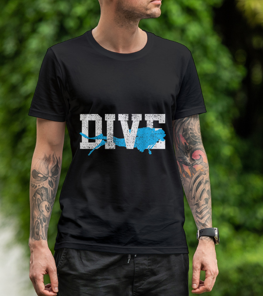 Vintage Scuba Dive Diver Sta Blue T-Shirt