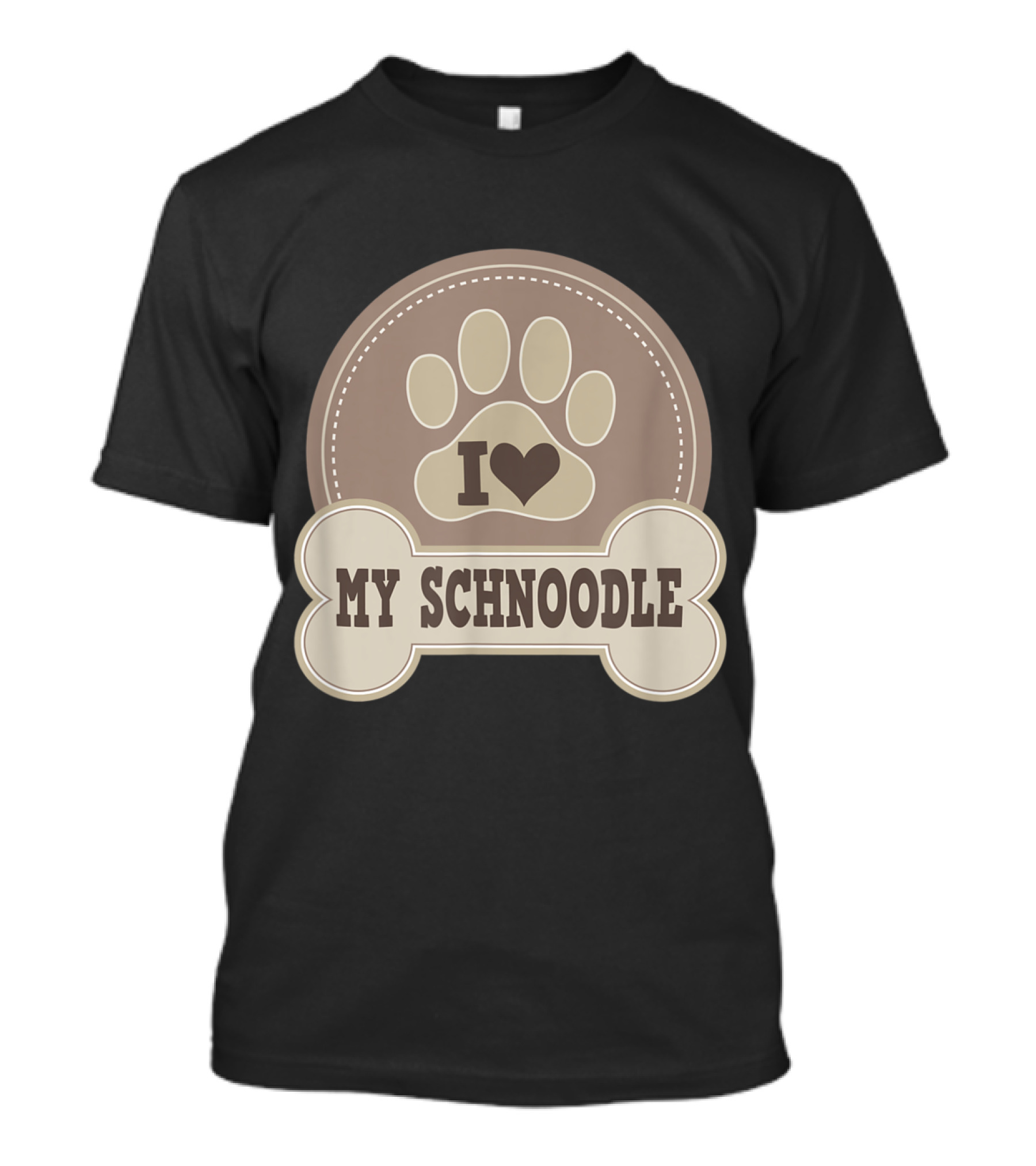 I Love My Schnoodle Dog Cute Poodle Pet T-Shirt
