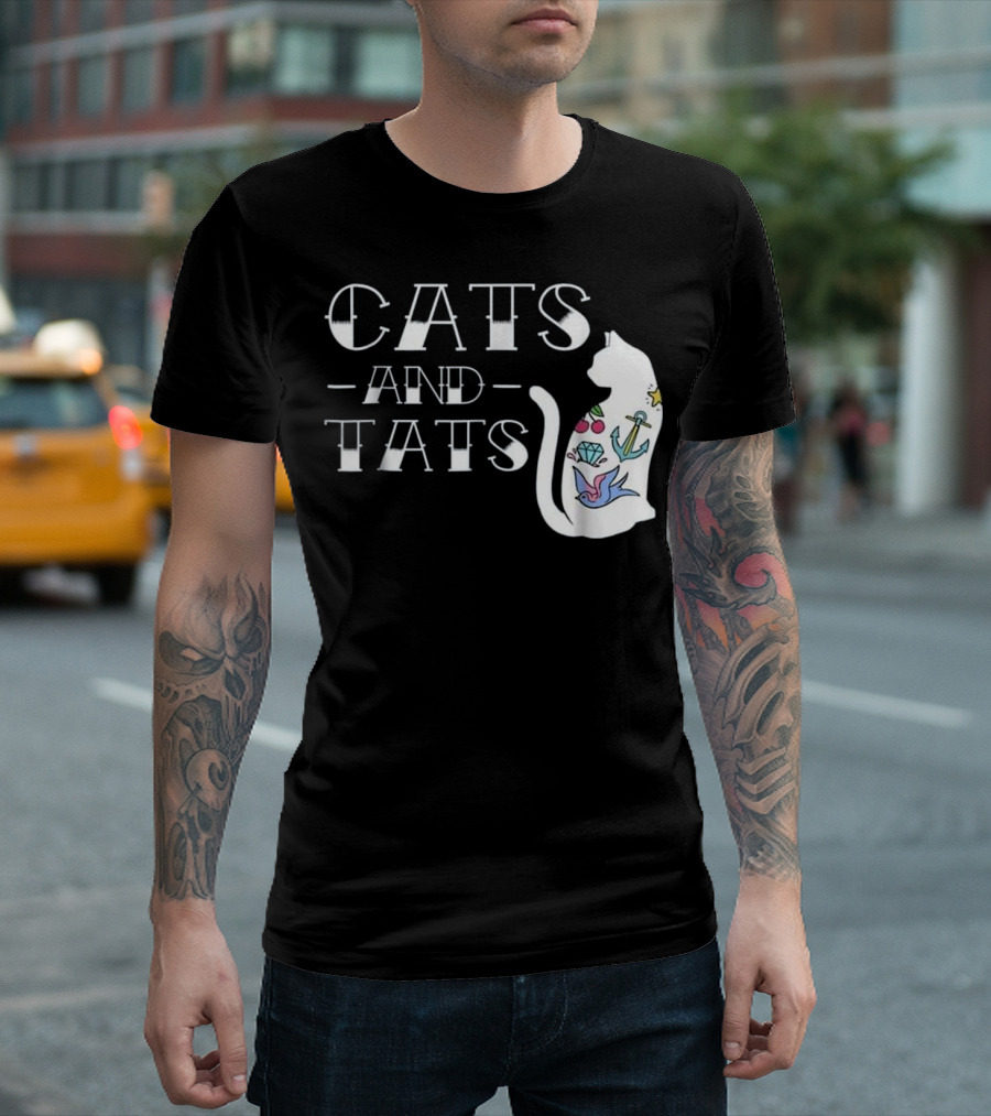 Cats And Tats Funny Tattoo T-Shirt
