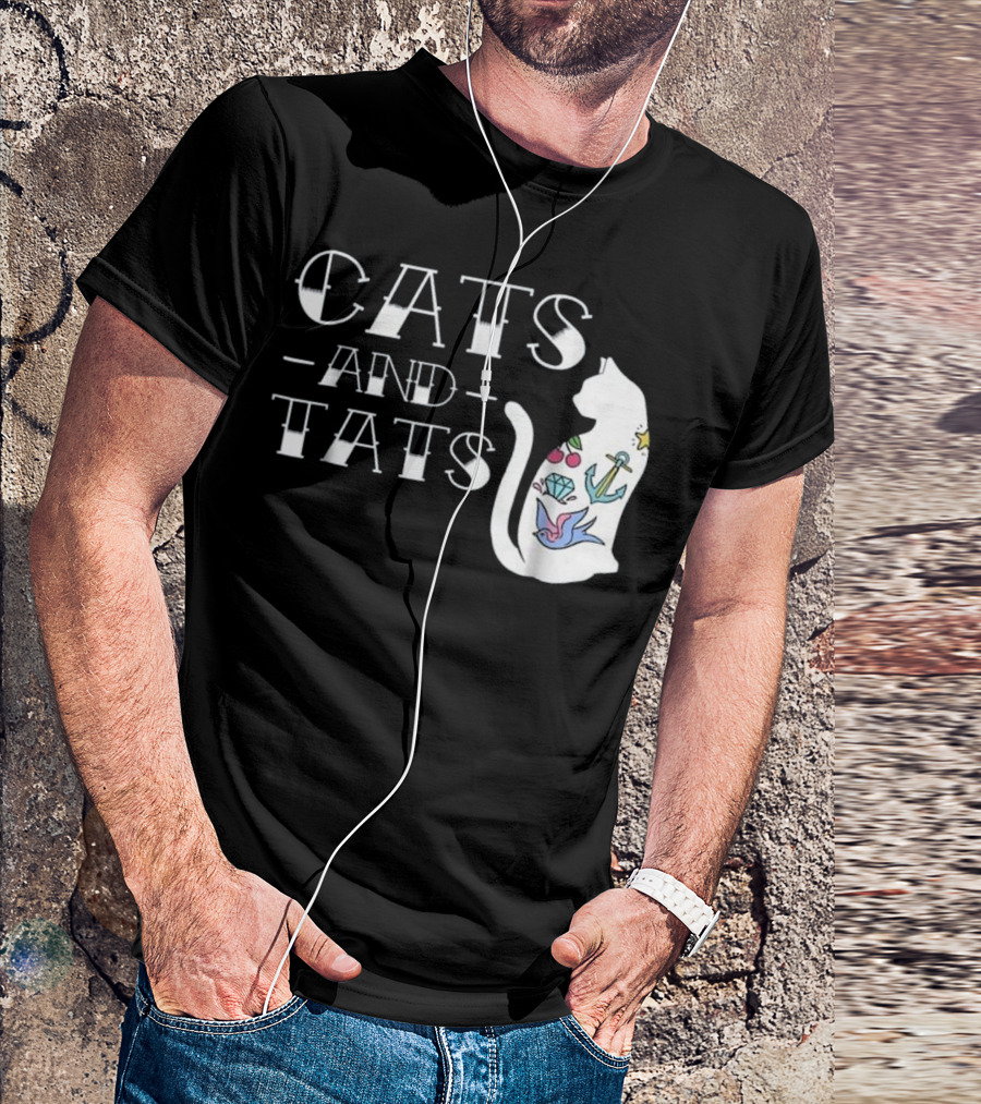 Cats And Tats Funny Tattoo T-Shirt