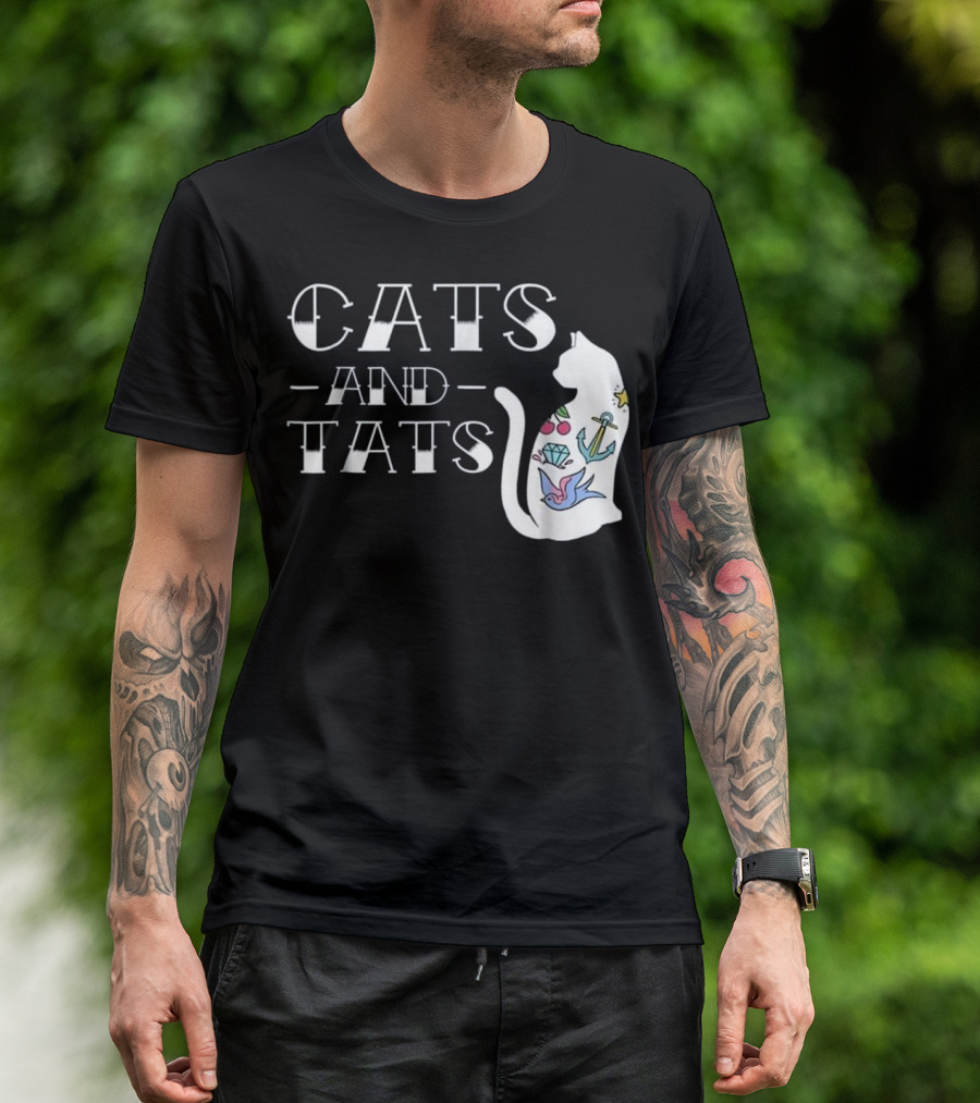 Cats And Tats Funny Tattoo T-Shirt