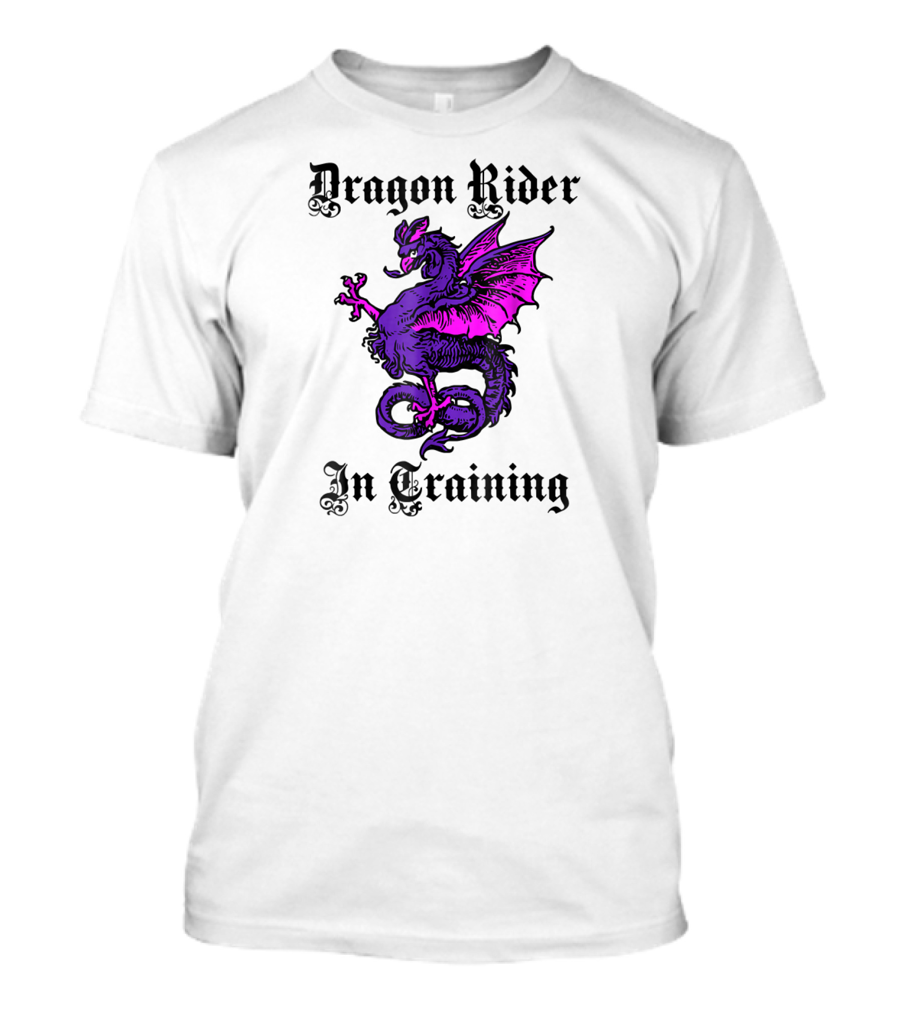 Dragon Rider In Training Fantasy Purple Dragon T-Shirt