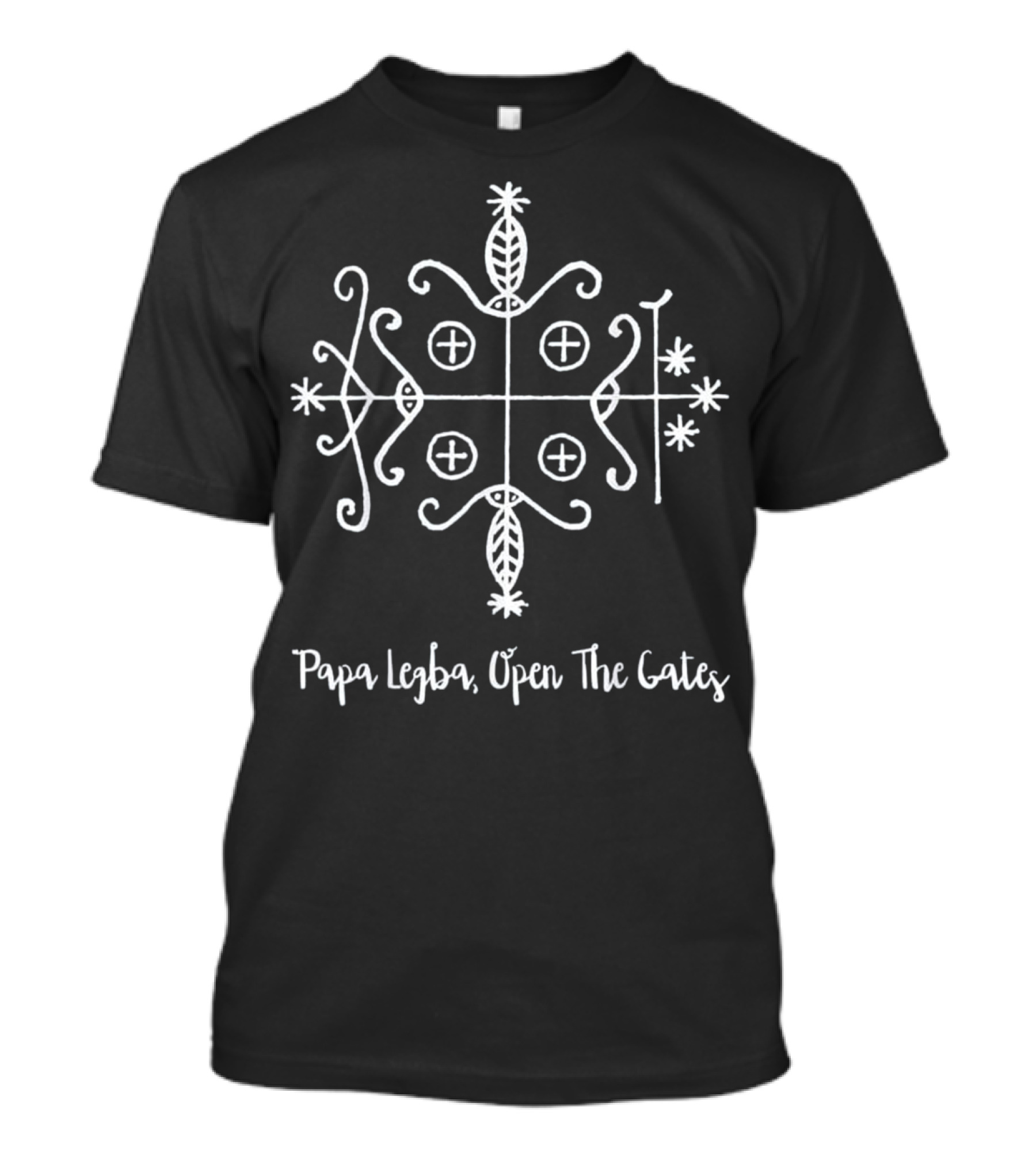 Papa Legba Open The Gates Lwa Veve Voodoo Mag T-Shirt