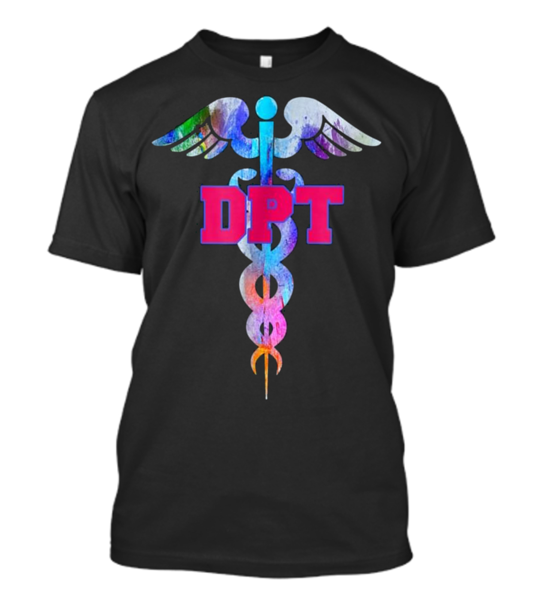 DPT Doctor Of Physical Therapy Colorful Caduceus T-Shirt