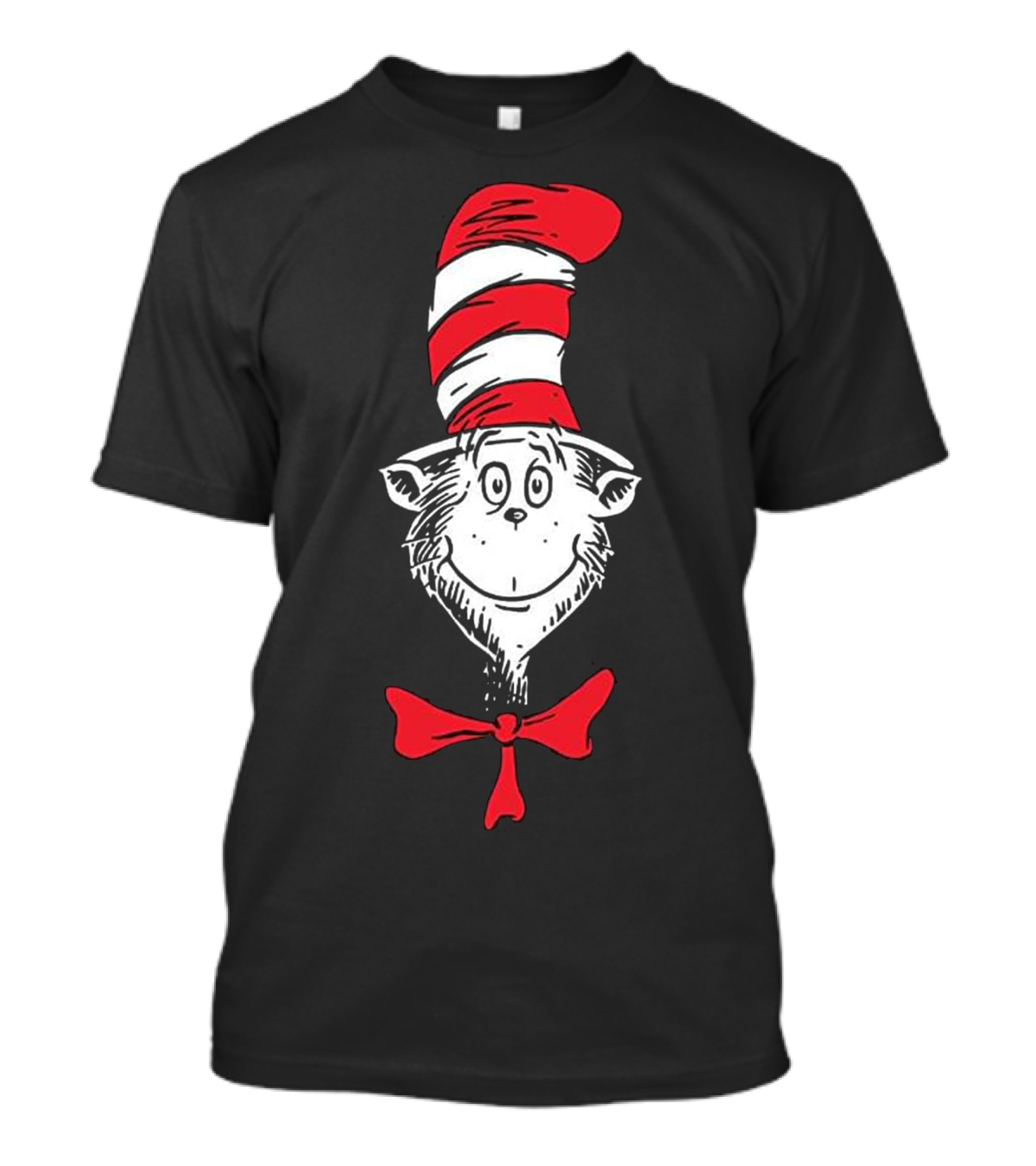 Dr. Seuss The Cat In The Hat Red Bow Tie Face T-Shirt
