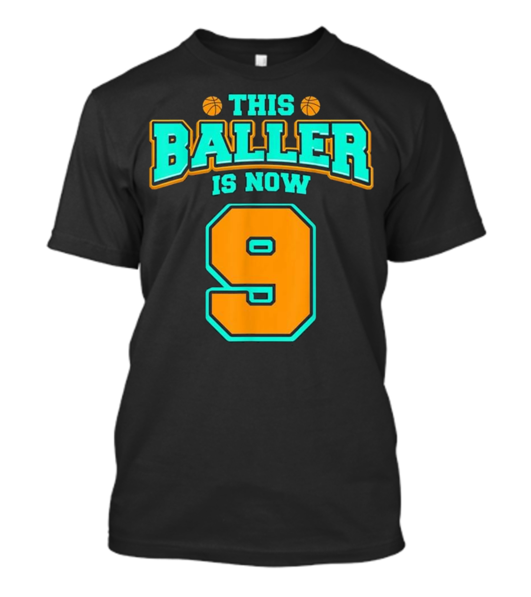 This Baller Is Now 9 Basketball Birthday T-Shirt