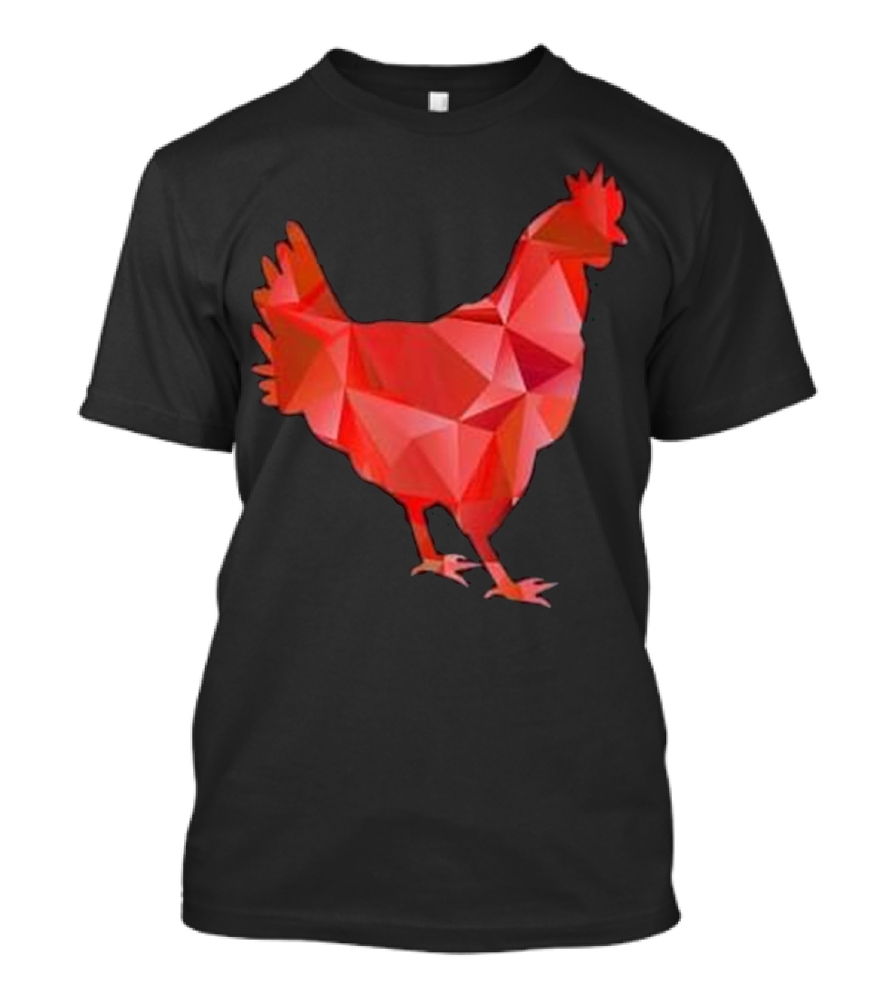Funny I Love Crazy Chicken Farmer Geometric Chicken T-Shirt