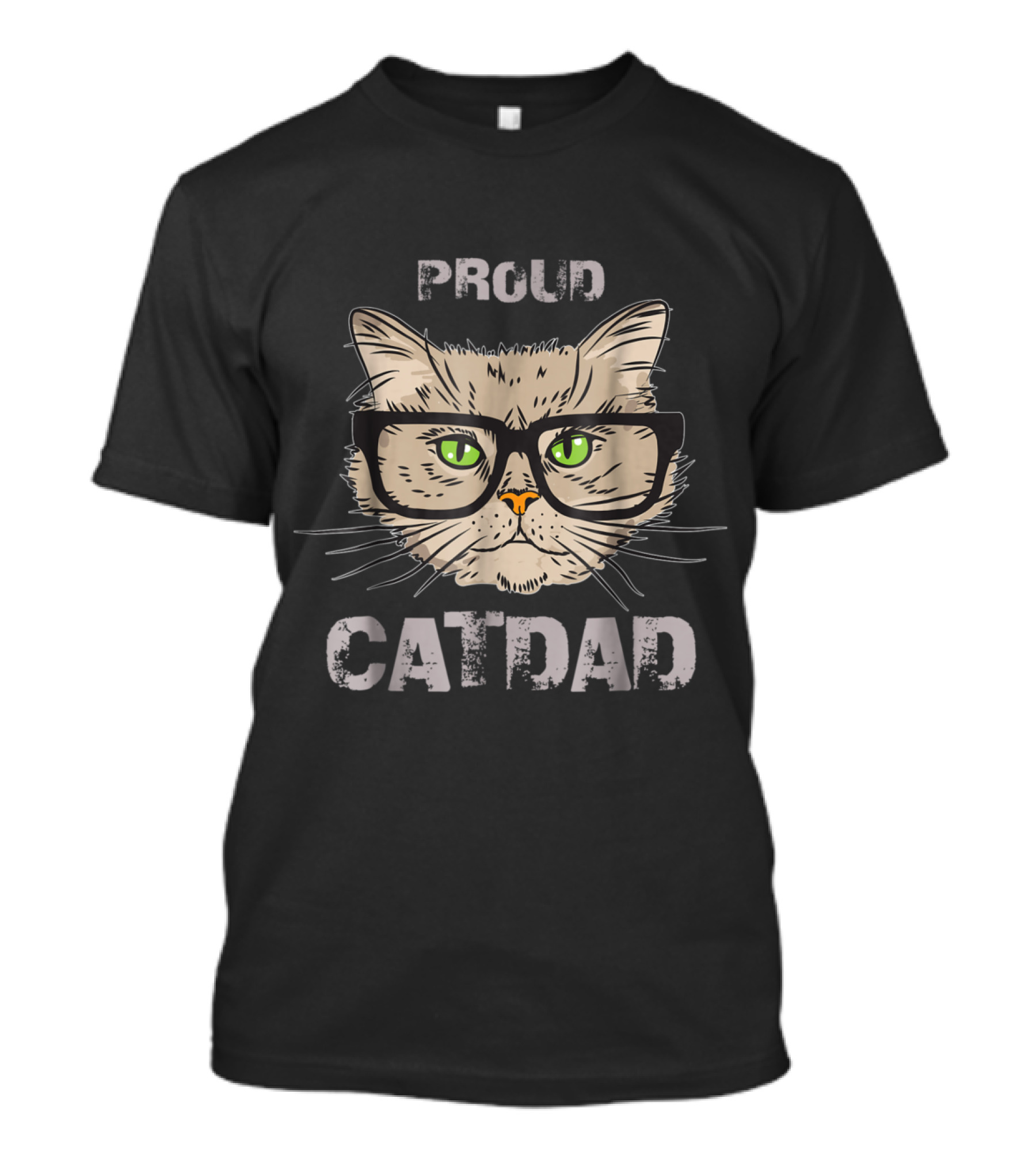 Proud Cat Dad With Glasses And Love For Cats T-Shirt