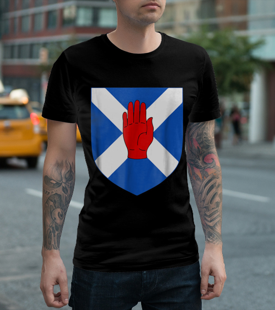 Scotch Irish Ulster Scots Red Hand Saltire T-Shirt