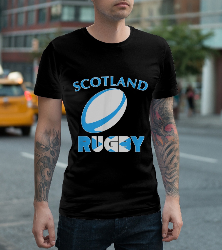 SCOTLAND RUGBY Ball and Flag Elements T-Shirt