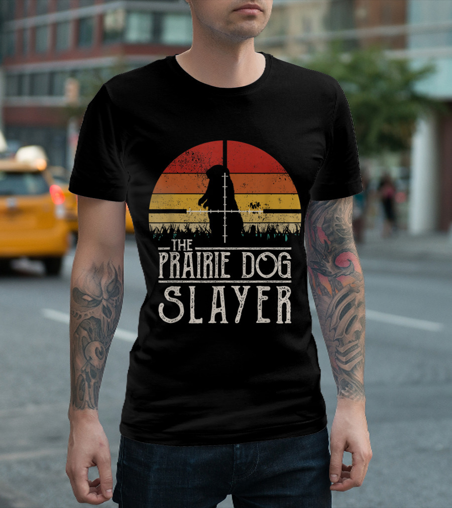 The Prairie Dog Slayer Vintage Sunset Hunt T-Shirt