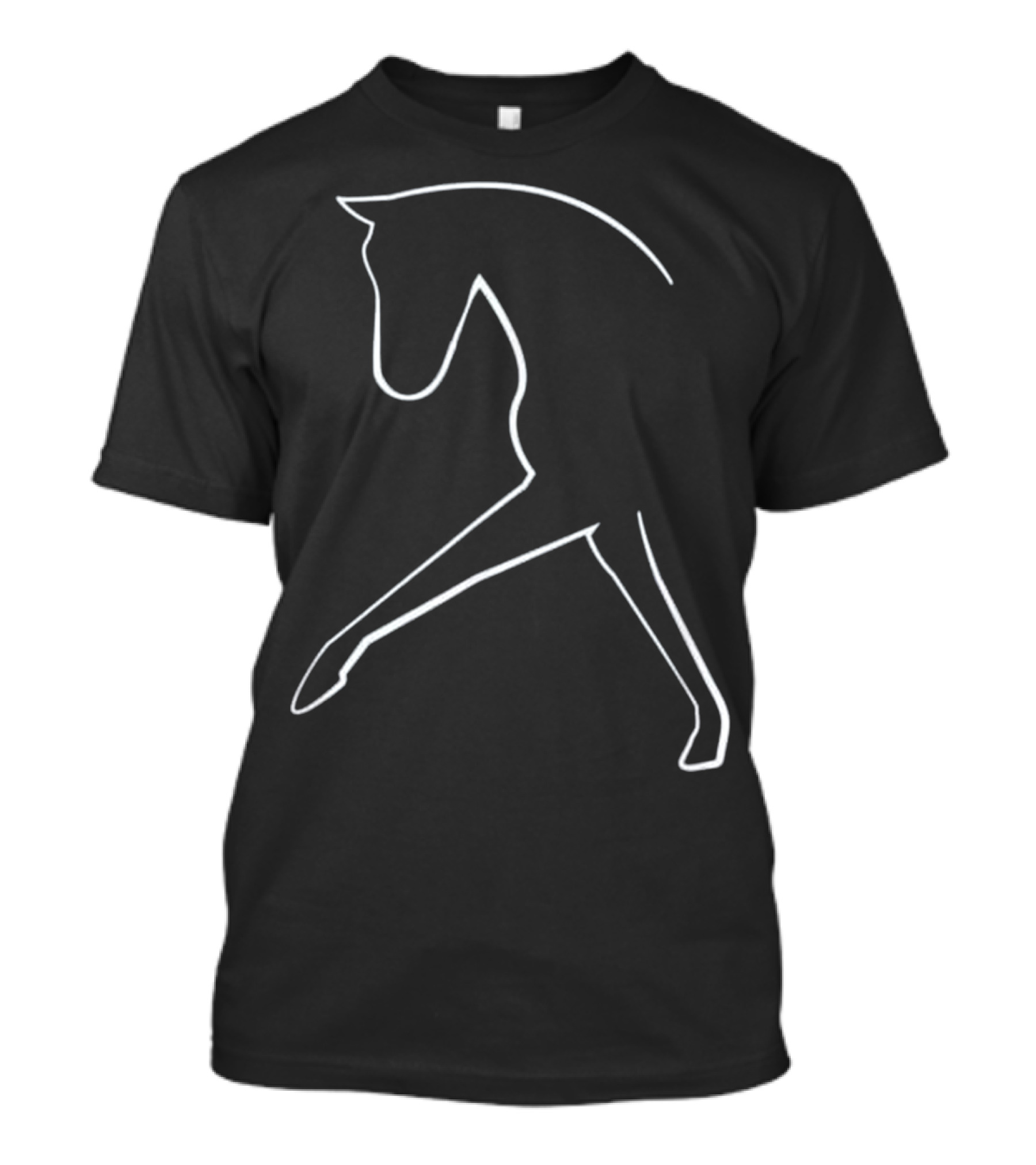 Dressage Horse Cute Outline T-Shirt
