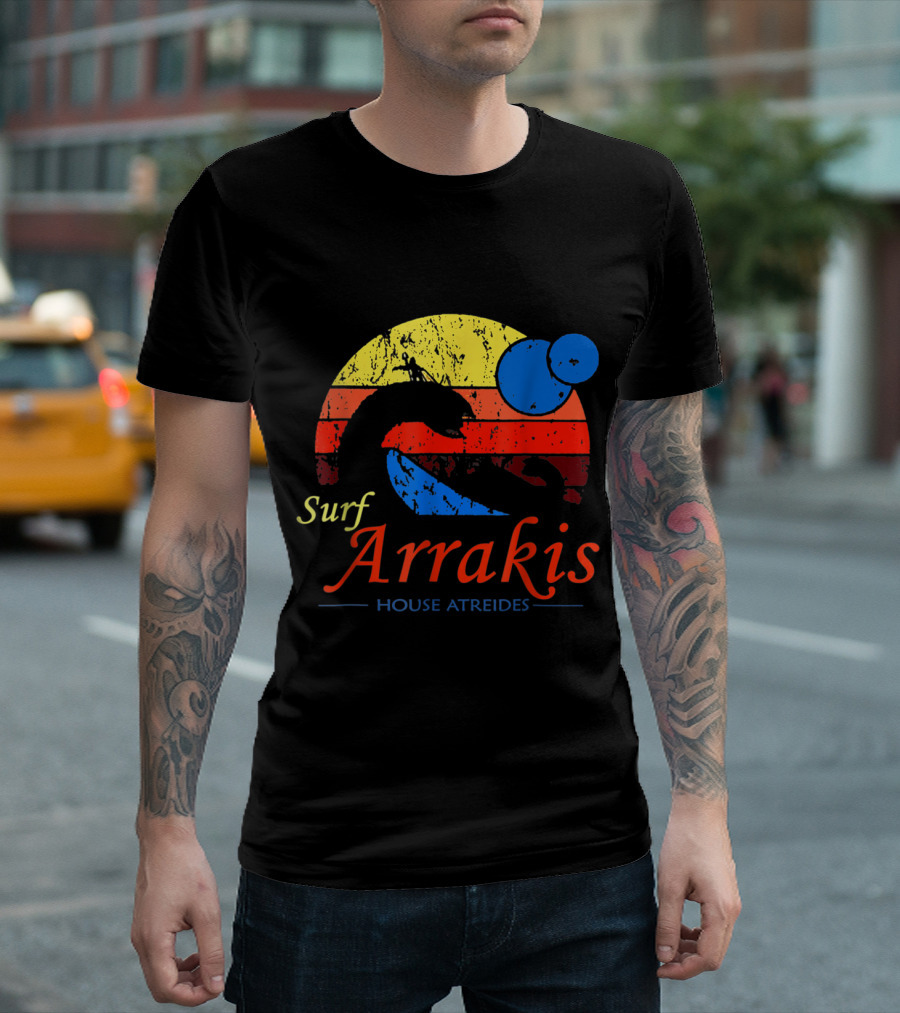 Surf Arrakis House Atreides Vintage Style Retro T-Shirt