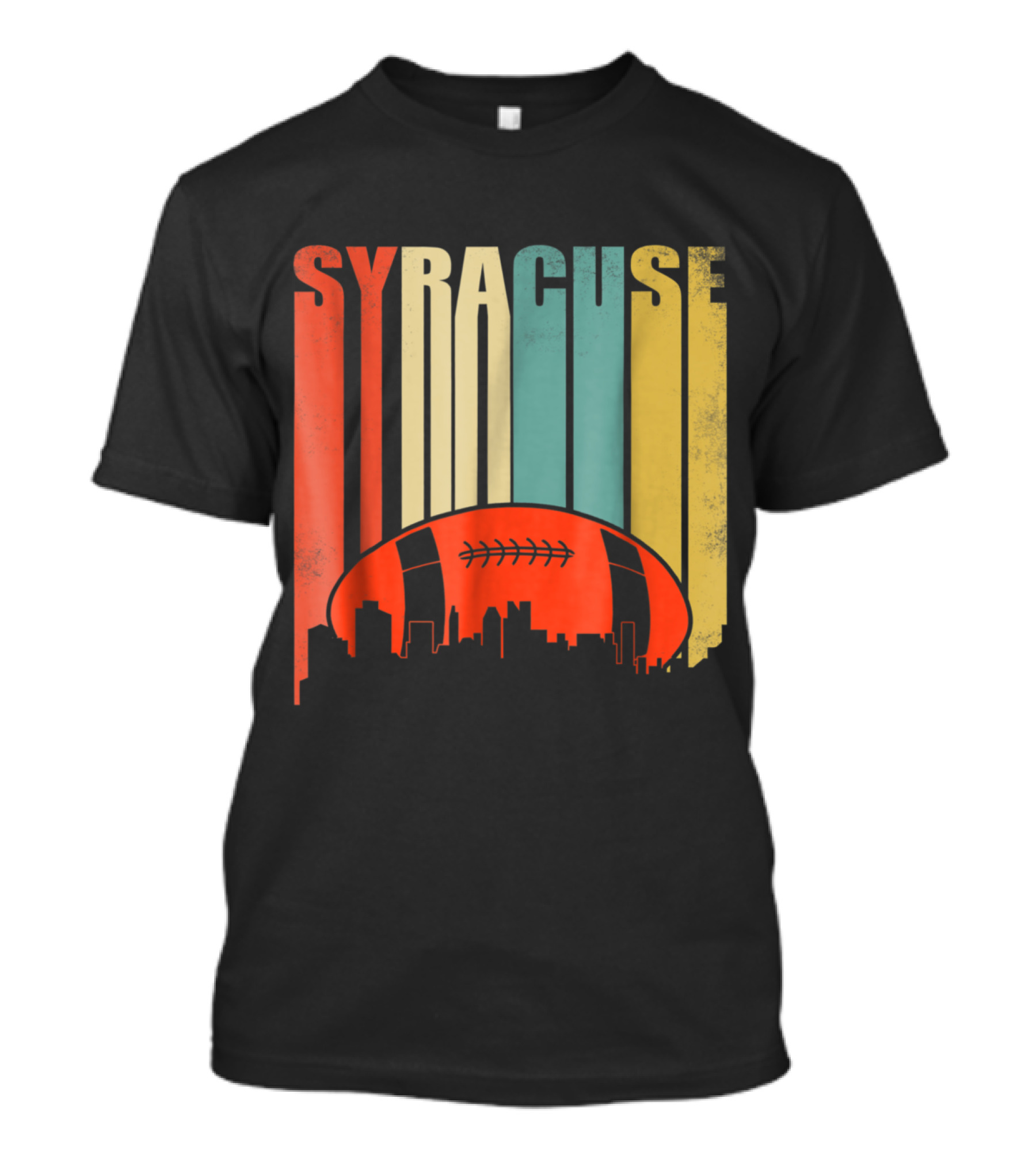 Syracuse Rugby Football Retro Skyline T-Shirt