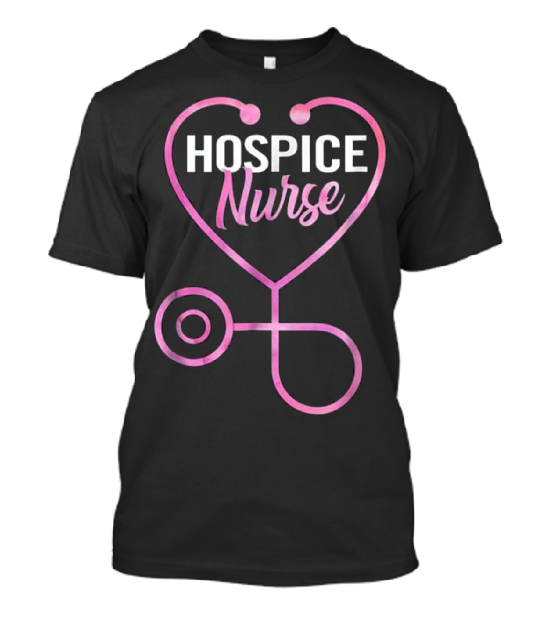 Hospice Nurse Stethoscope Heart T-Shirt