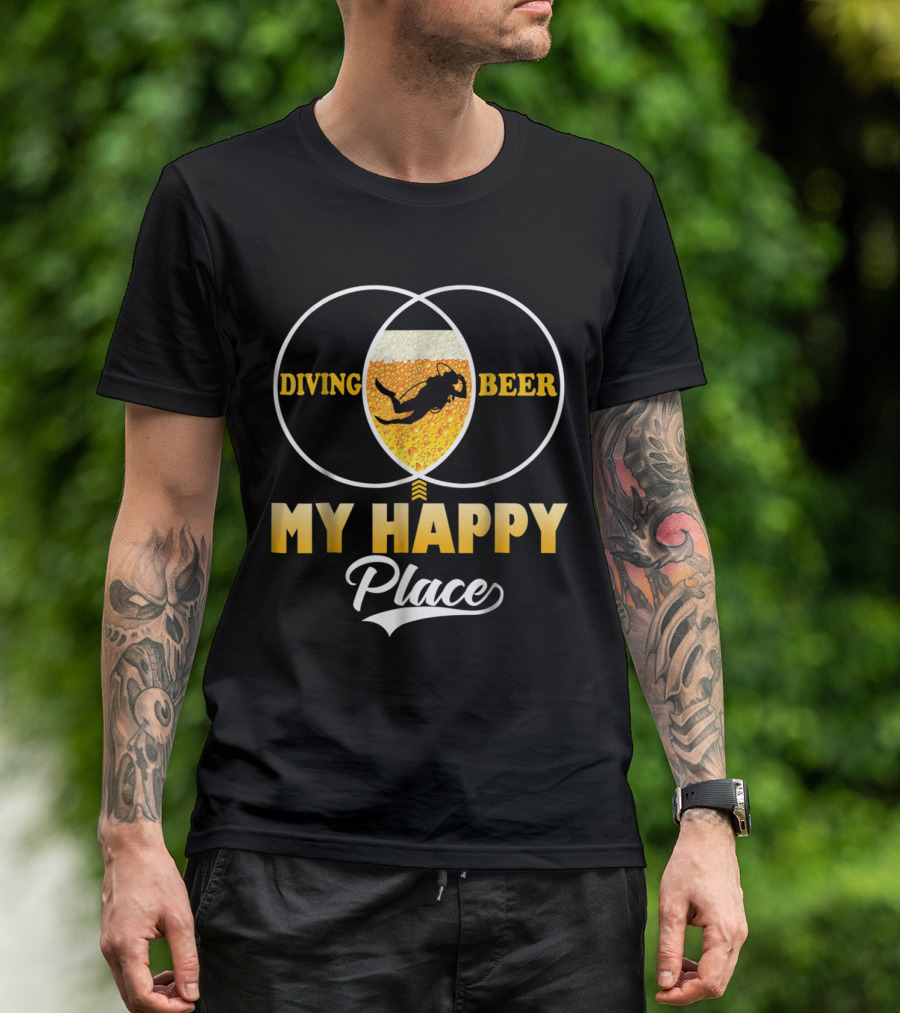 Diving Beer My Happy Place T-Shirt
