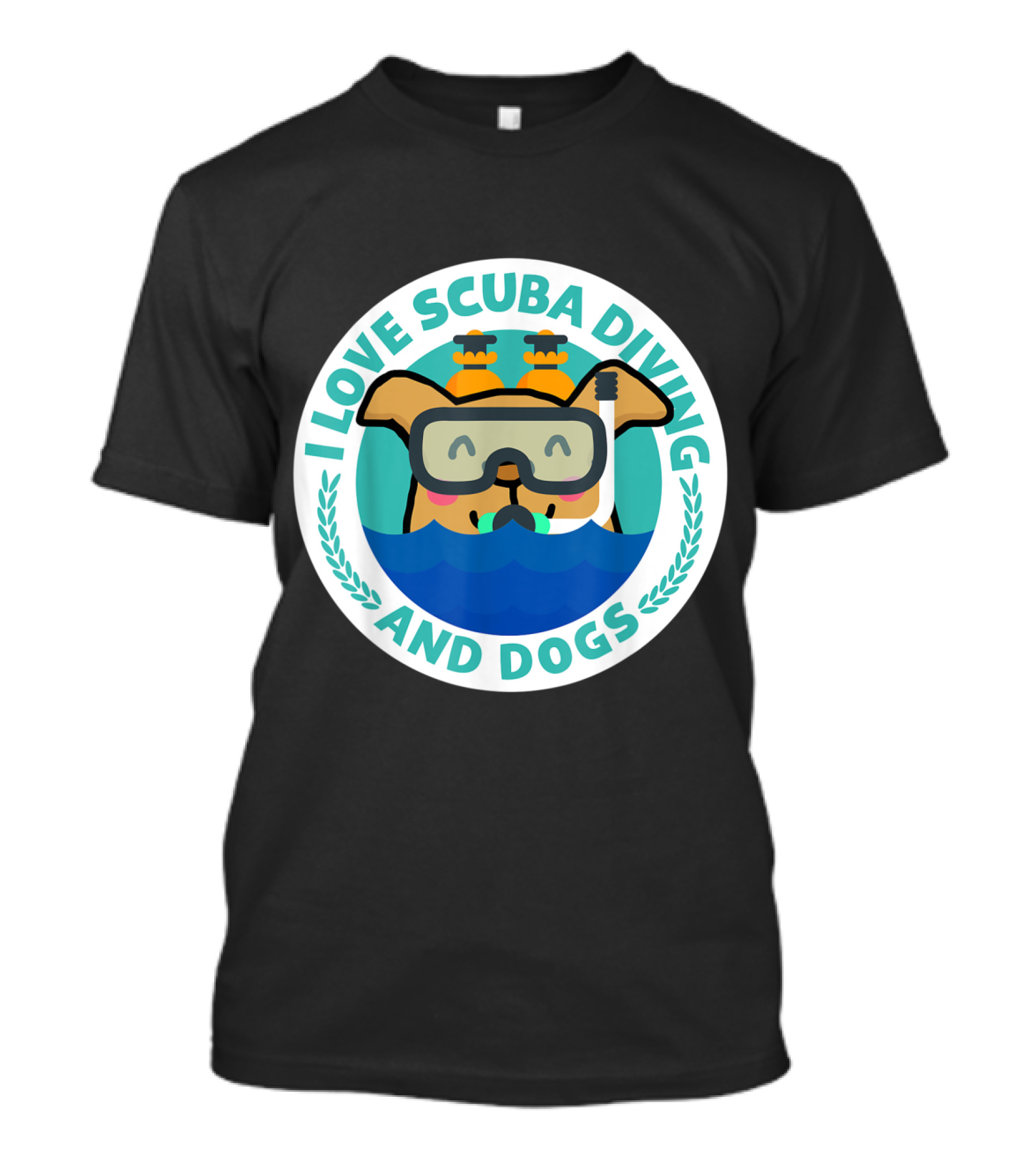 I Love Scuba Diving And Dogs T-Shirt
