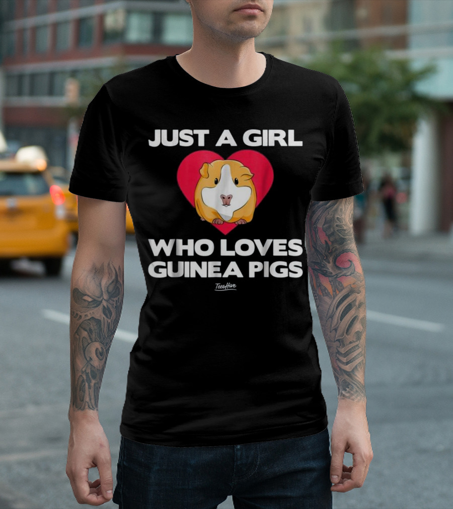 Just A Girl Who Loves Guinea Pigs Heart TeeShive T-Shirt