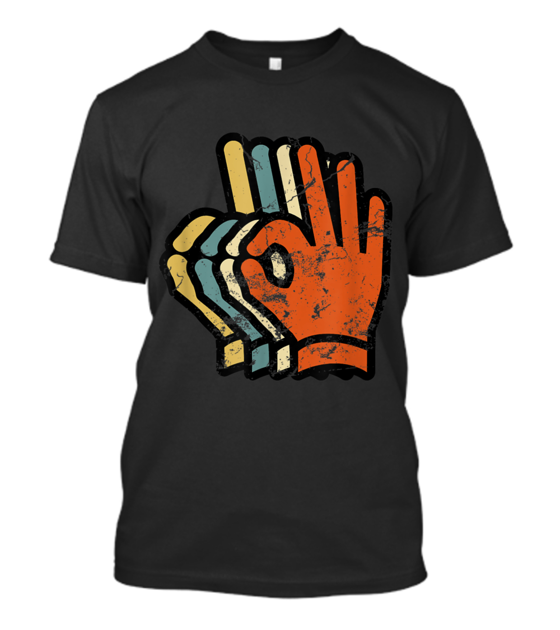 Scuba Diving Is Life Open Water Diver Retro OK Hand Signal T-Shirt