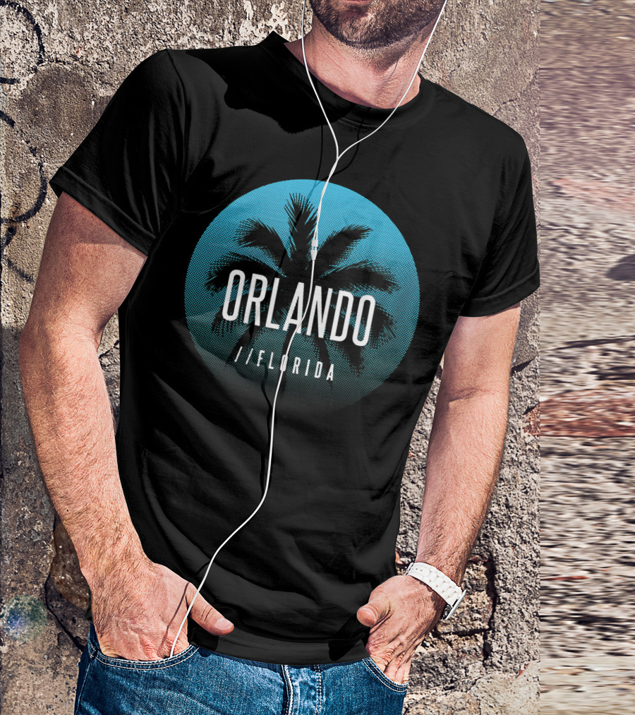 Orlando Florida Cool Palm Tree Beach T-Shirt