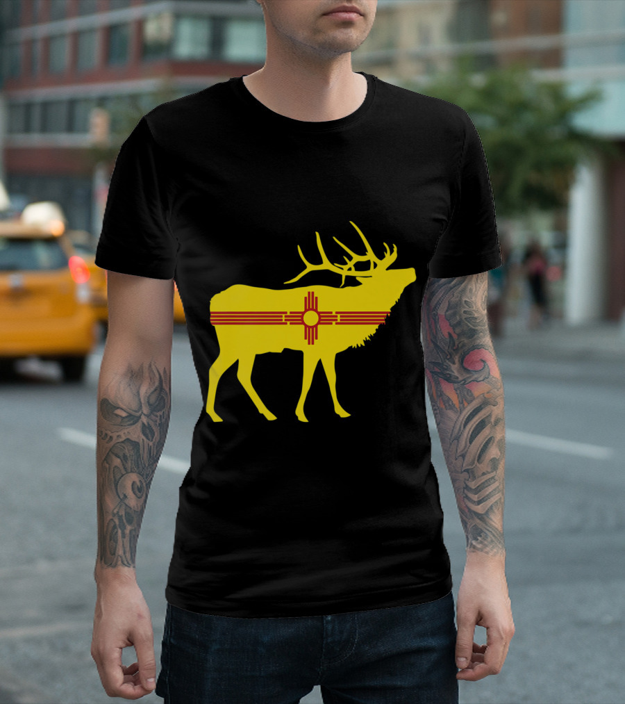 New Mexico Elk Zia Symbol Hunting T-Shirt