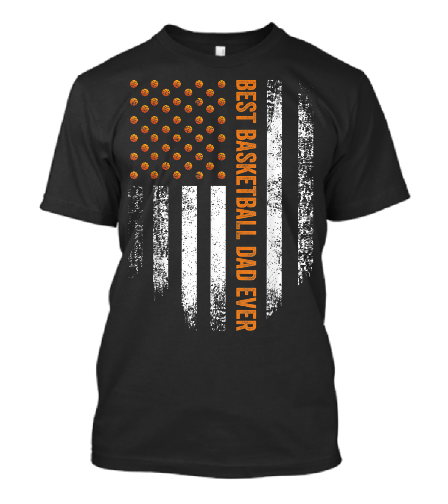 Best Basketball Dad Ever Vintage USA Flag Basketballs T-Shirt
