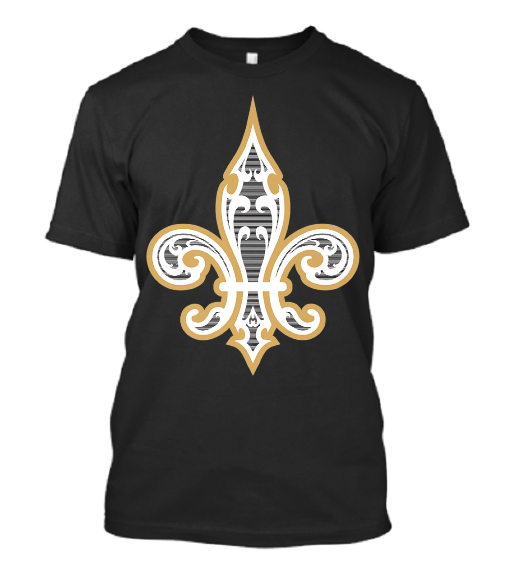 New Orleans Fleur-de-Lis Symbol Black And Gold T-Shirt