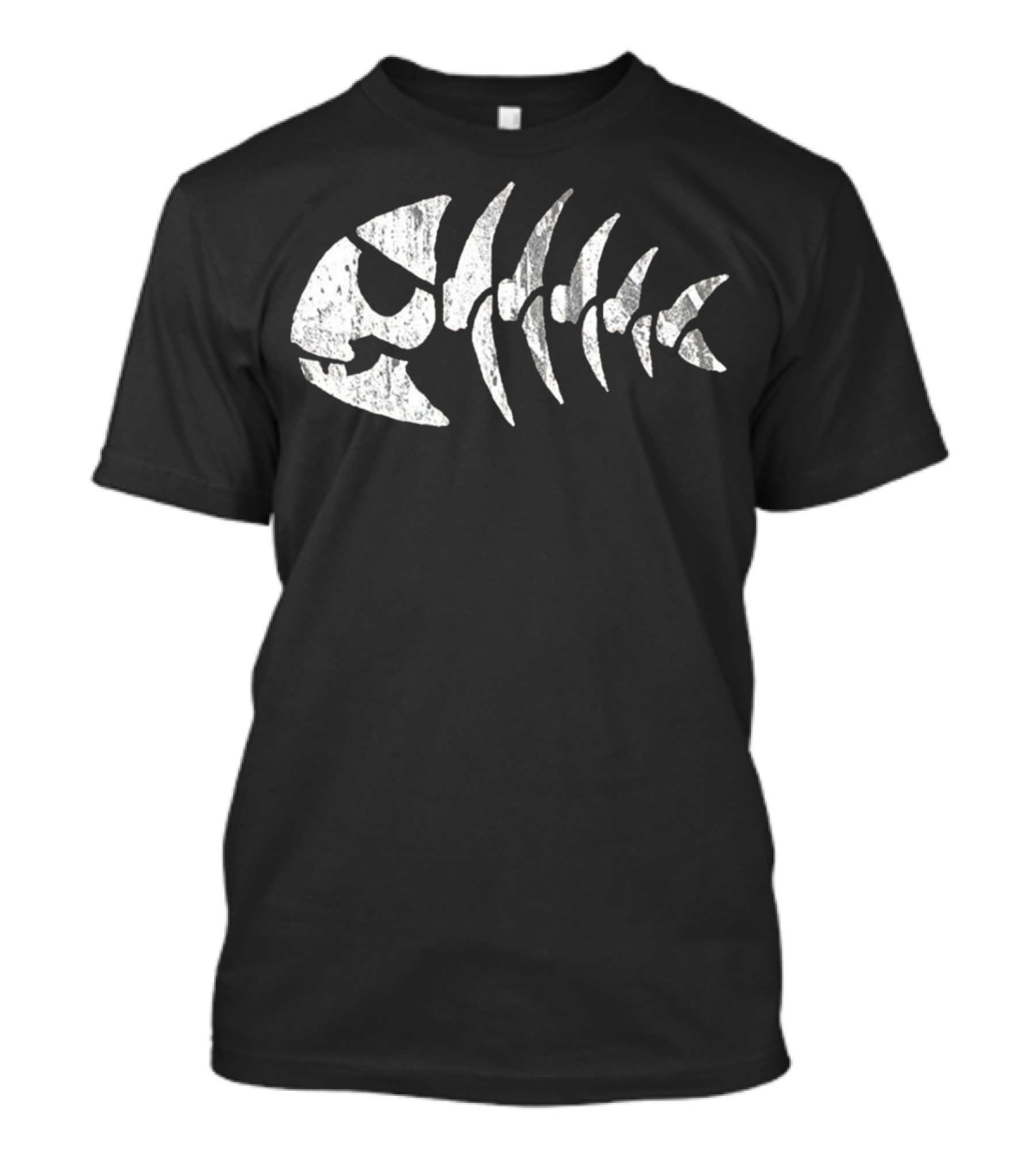 Pastafarian Jolly Pirate Fish Skeleton FSM T-Shirt