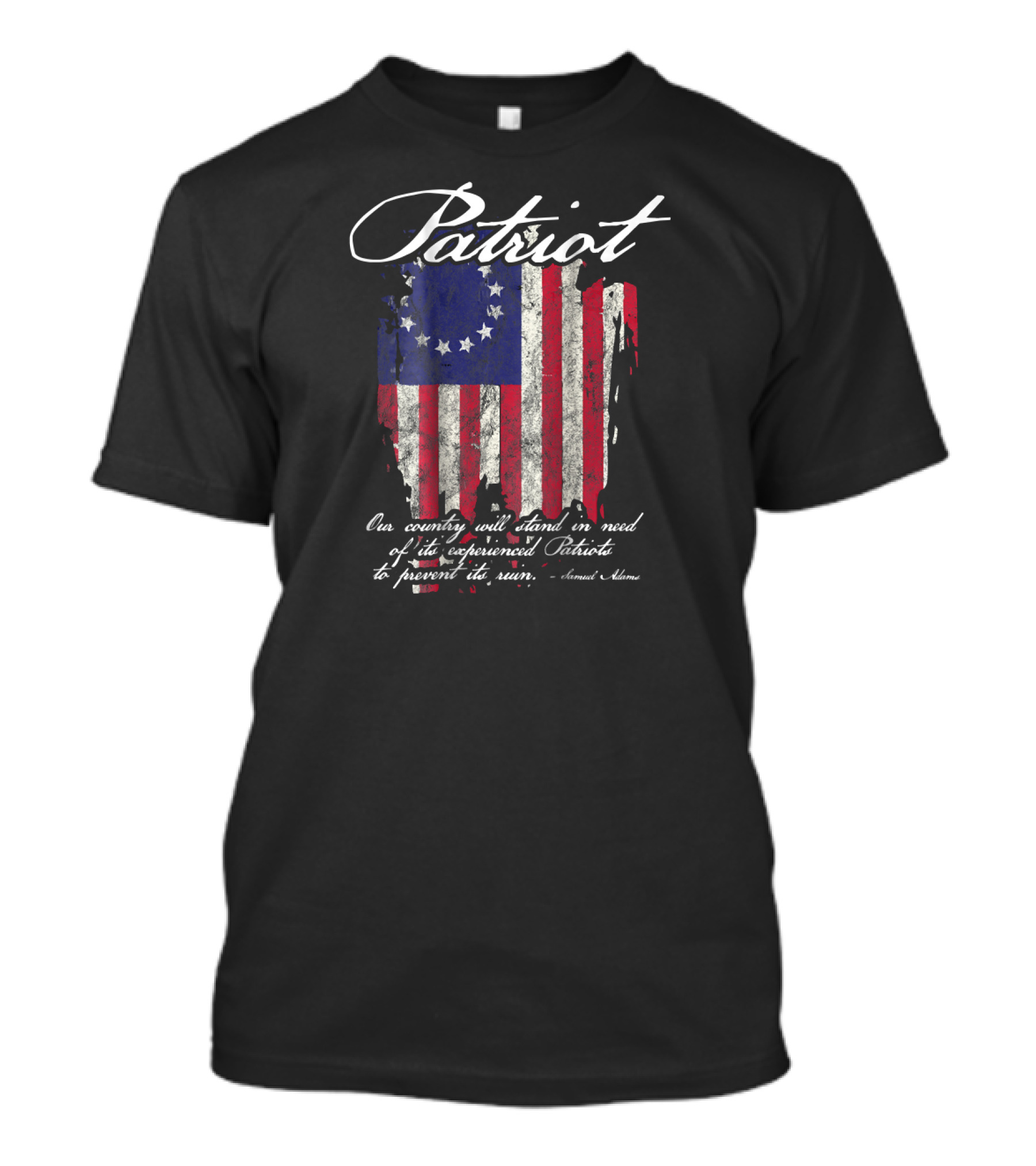 Patriot 1776 American Flag Samuel Adams T-Shirt