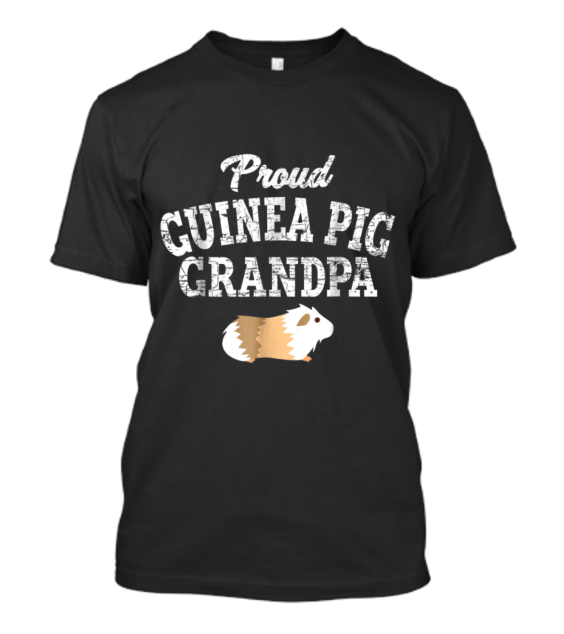 Proud Guinea Pig Grandpa With Cute Pet Image T-Shirt
