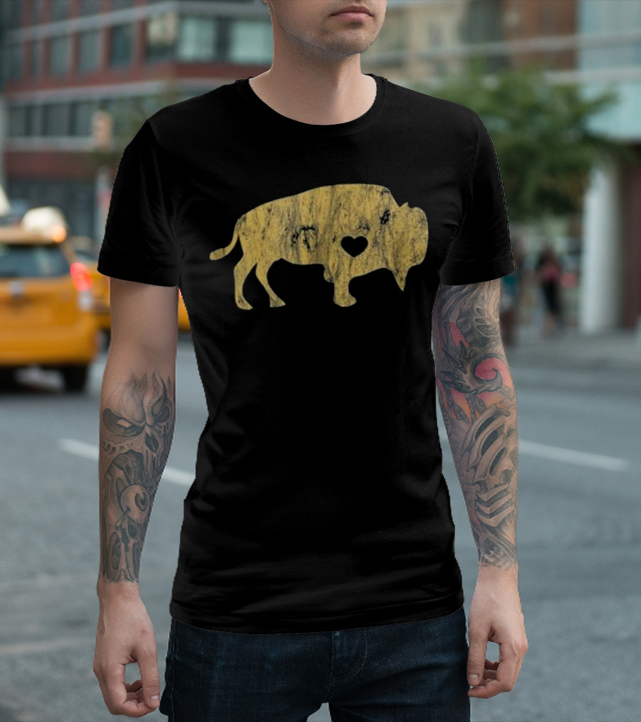 Gold Buffalo Heart T-Shirt
