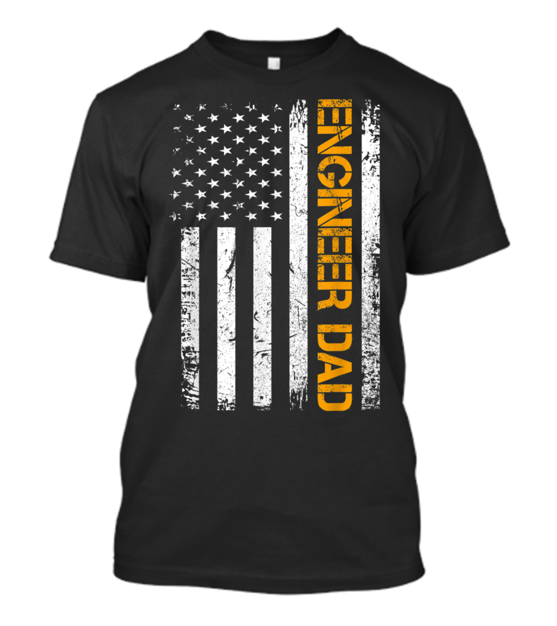Vintage American Flag Engineer Dad USA T-Shirt