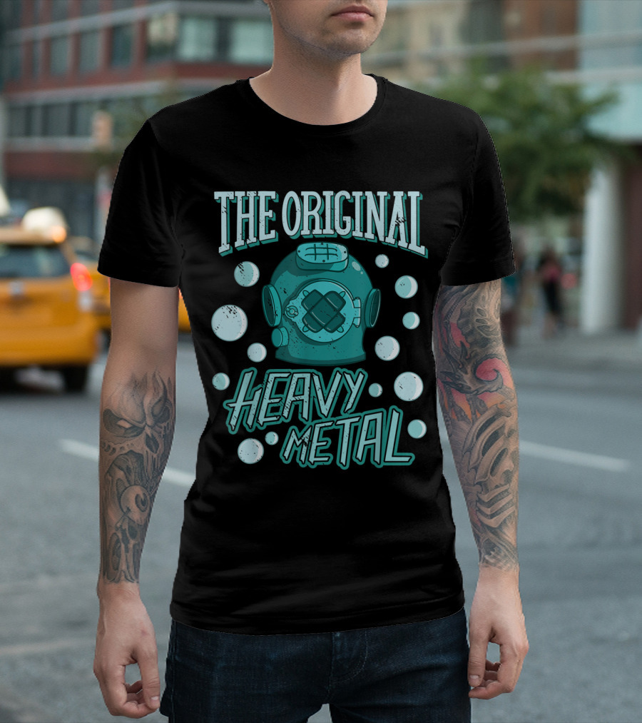 THE ORIGINAL HEAVY METAL SCUBA DIVING VINTAGE DIVE HELME T-Shirt