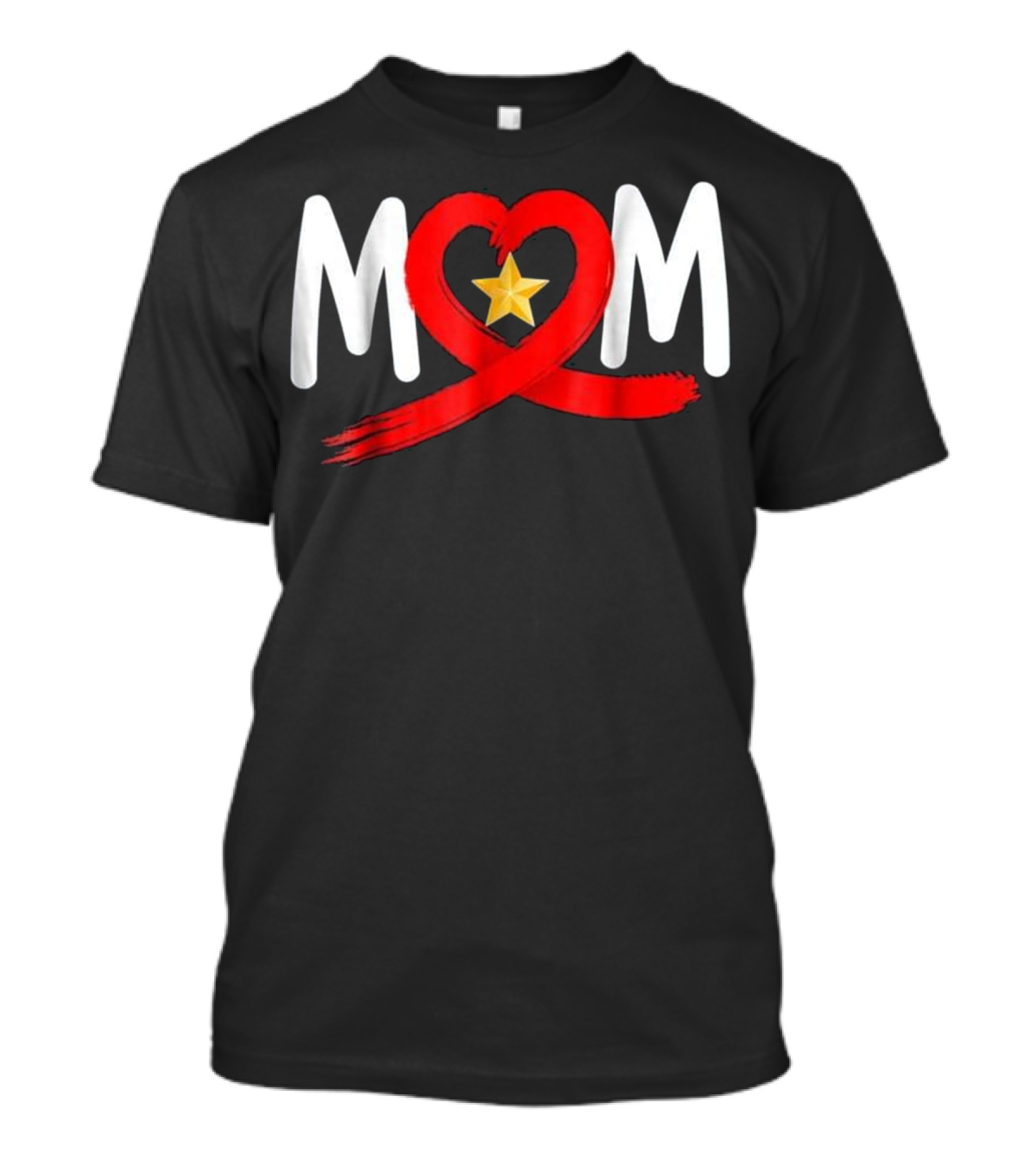 Gold Star Mother's Day Mom Heart T-Shirt