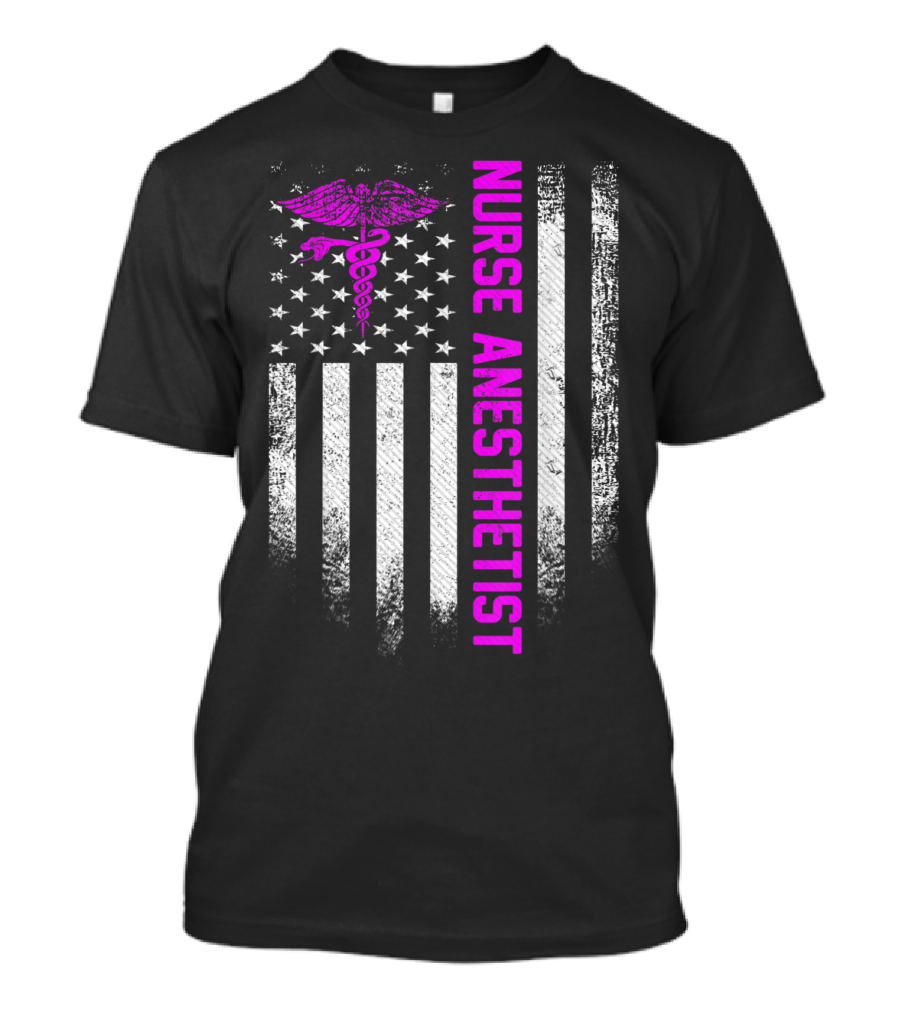 Nurse Anesthetist Vintage USA Flag Caduceus T-Shirt